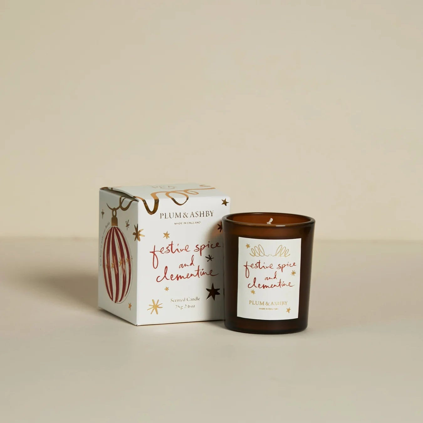 Plum & Ashby Festive Spice & Clementine Votive Candle