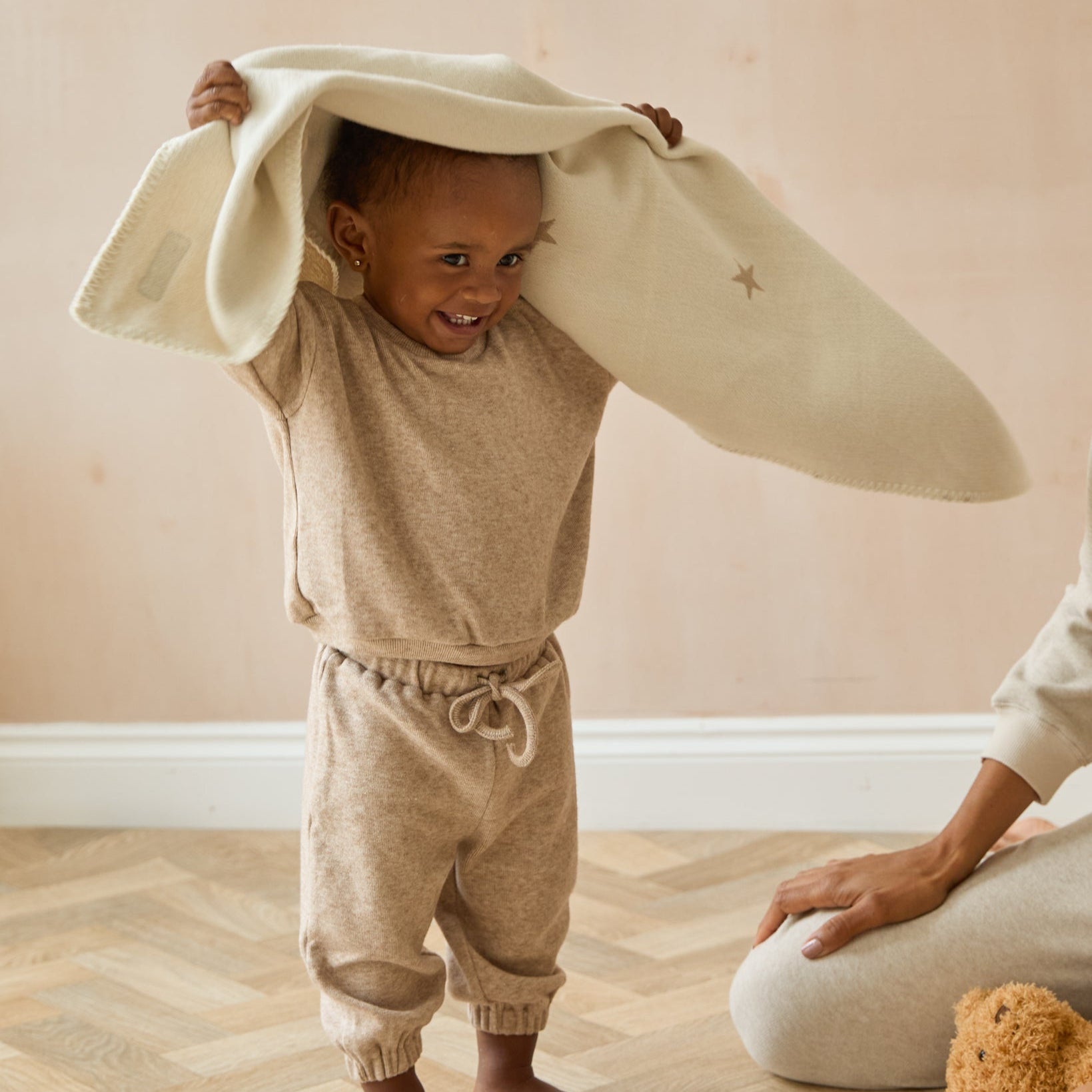 Chalk Mini Fawn Star Blanket