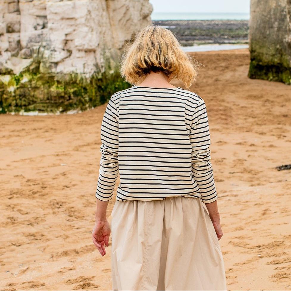 Chalk Fleur Stripe Top