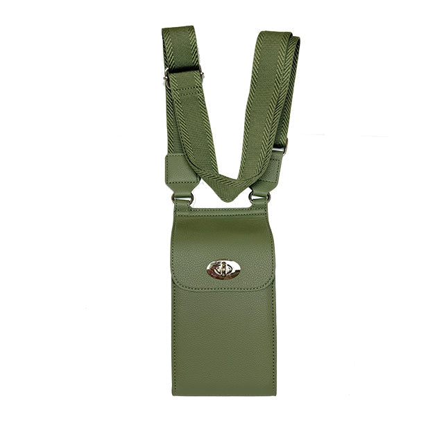 Vegan Twist Lock Phone Purse Bag
