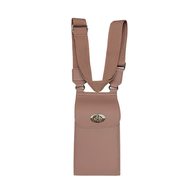 Vegan Twist Lock Phone Purse Bag
