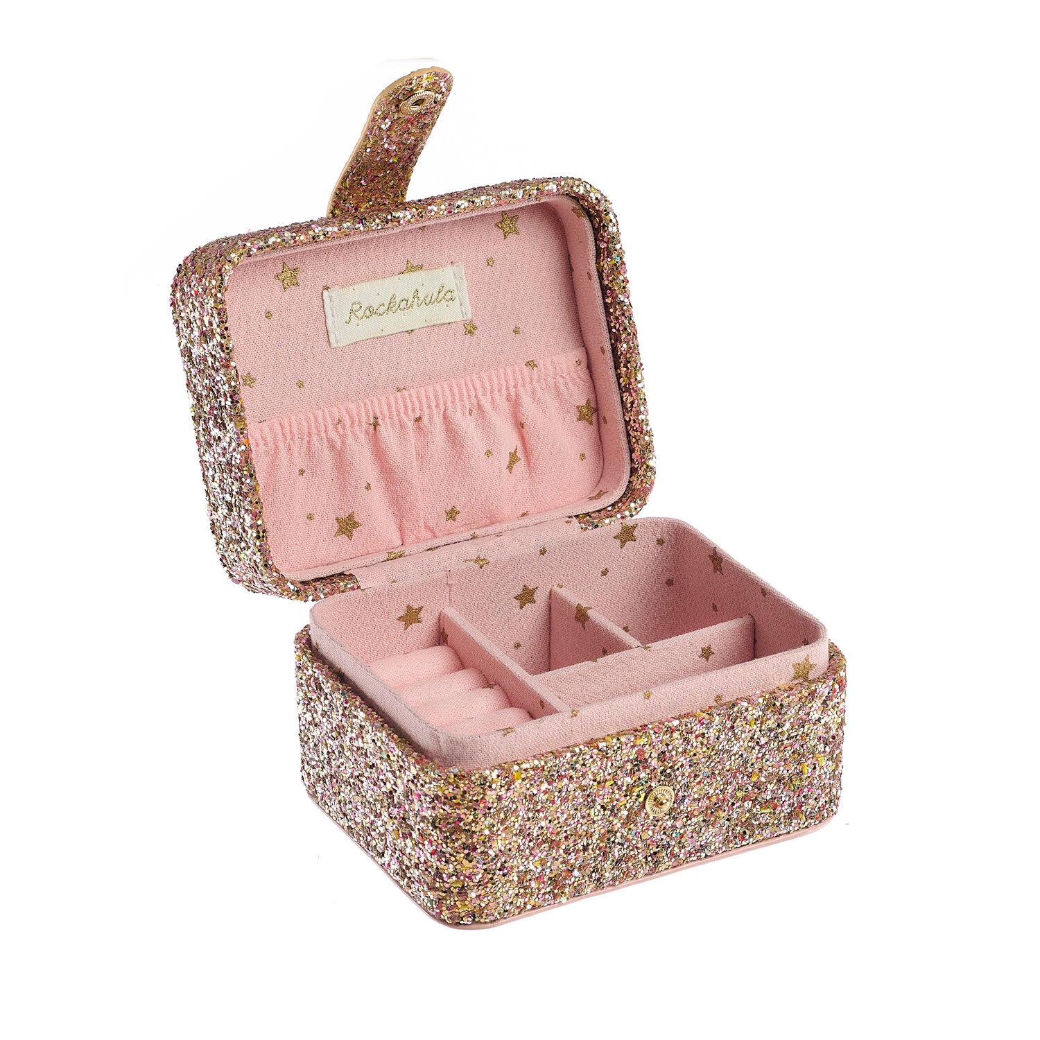 Rockahula Confetti Gold Glitter Jewellery Box