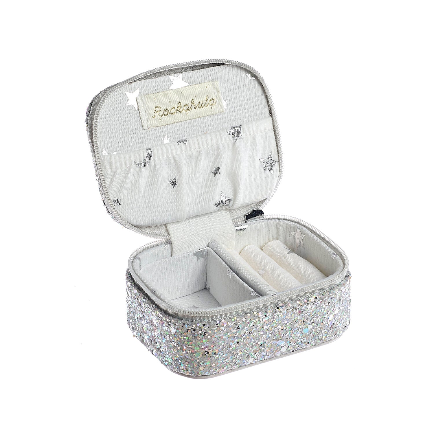 Rockahula Confetti Silver Glitter Mini Jewellery Box