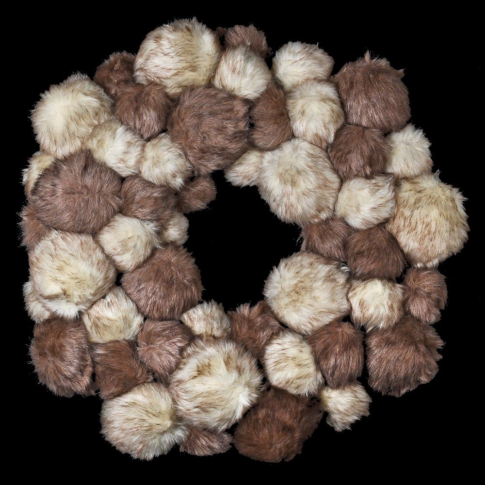 Faux Fur Christmas Wreath