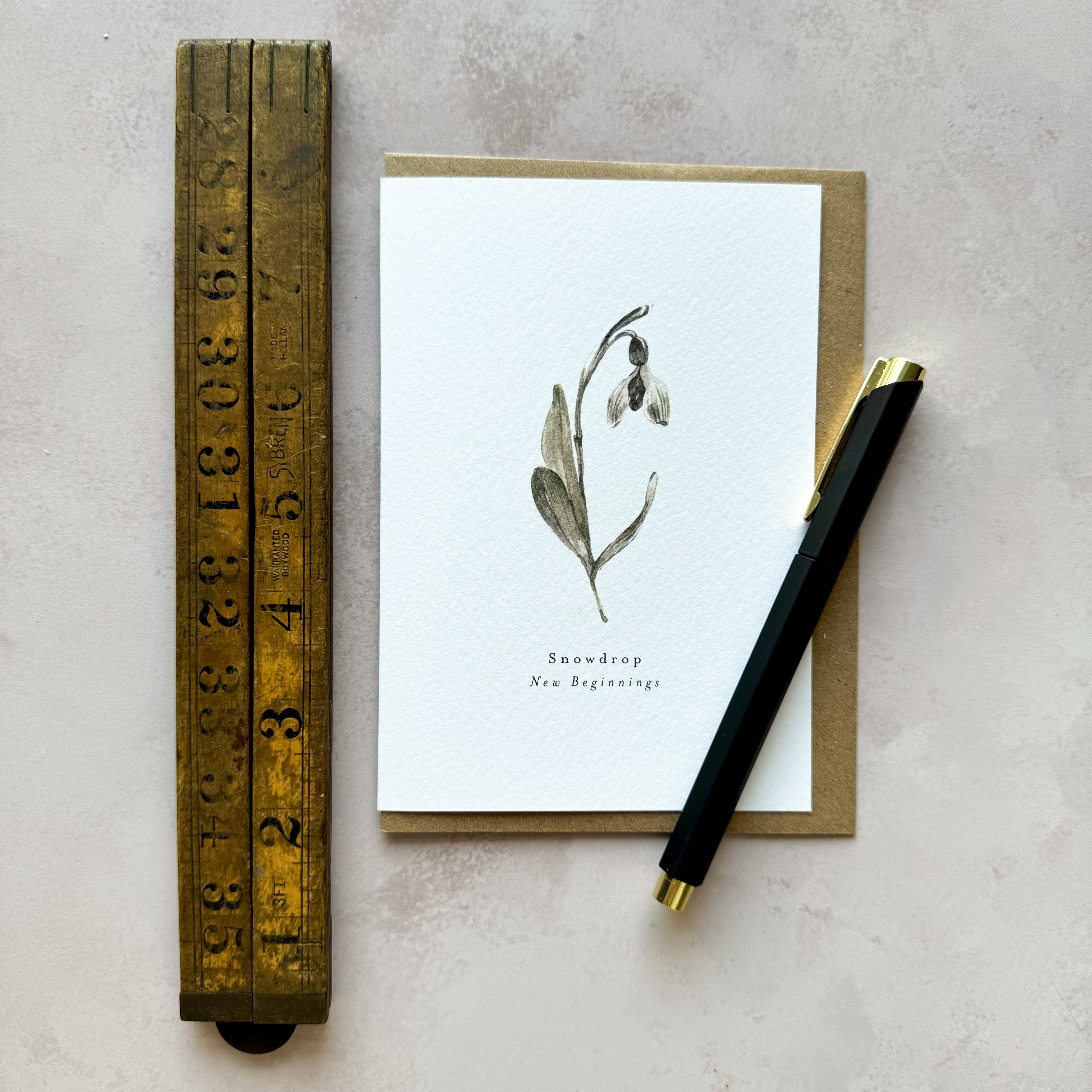 Snowdrop New Beginnings Card