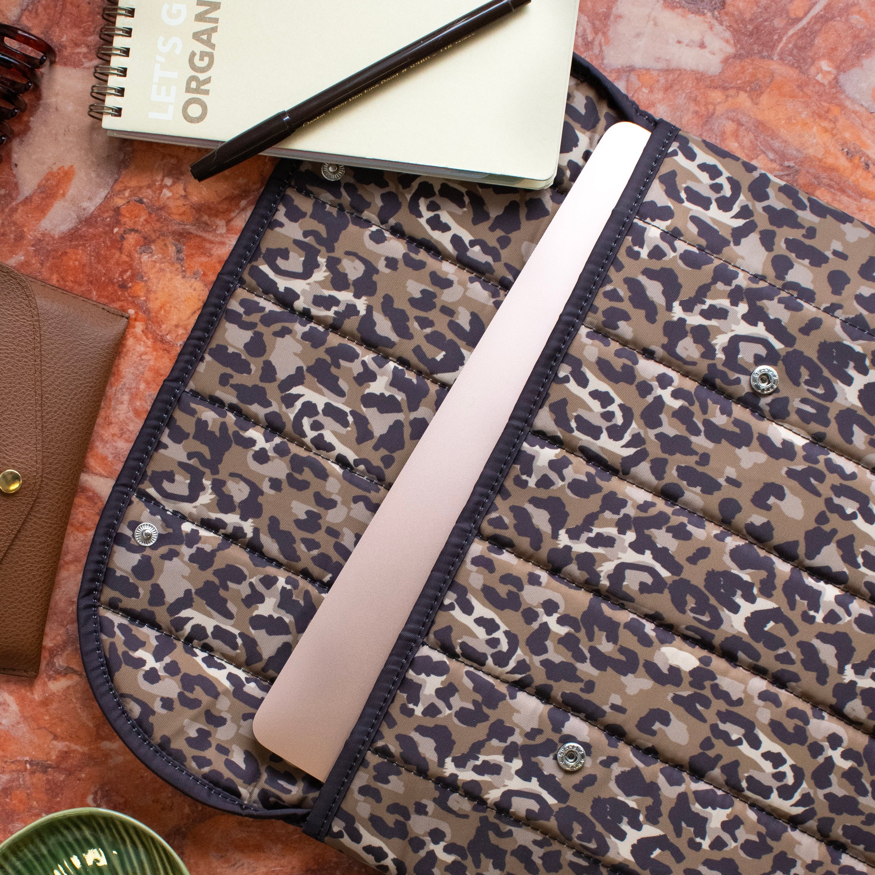 KIND Bags Leopard Print Laptop Sleeve