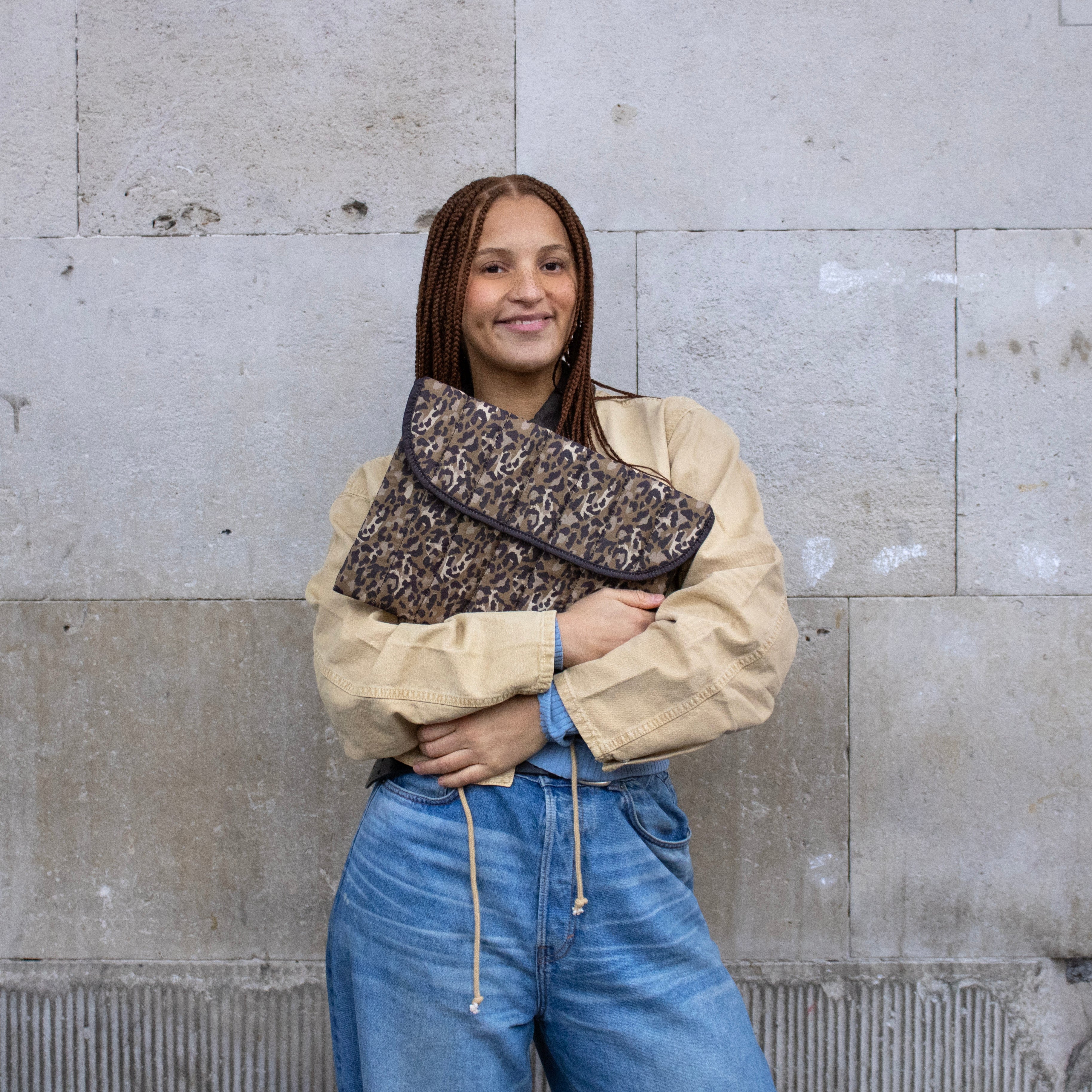 KIND Bags Leopard Print Laptop Sleeve