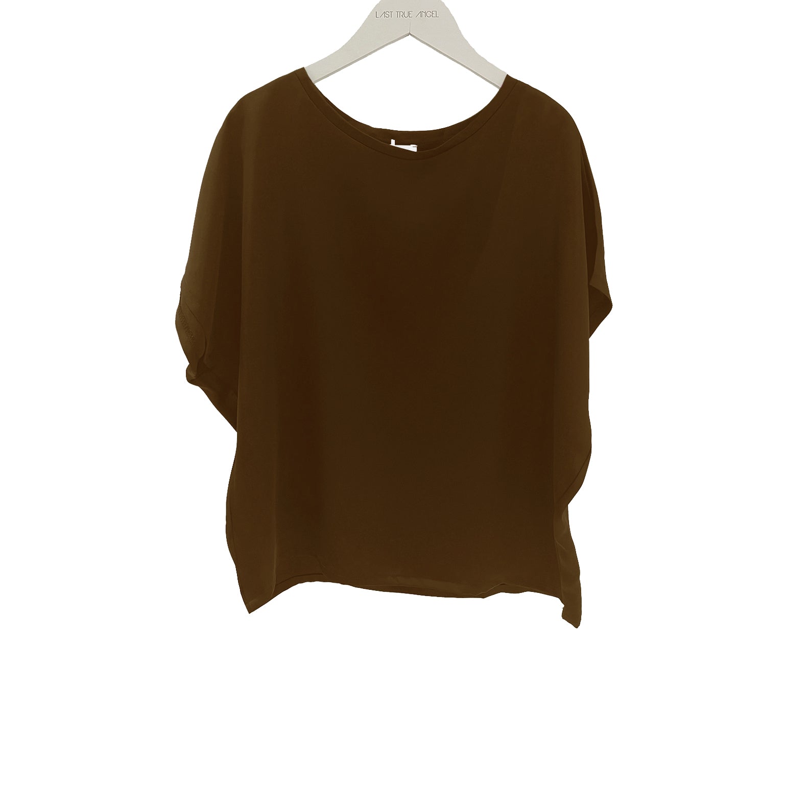 White Leaf Satin Cap Sleeved Blouse