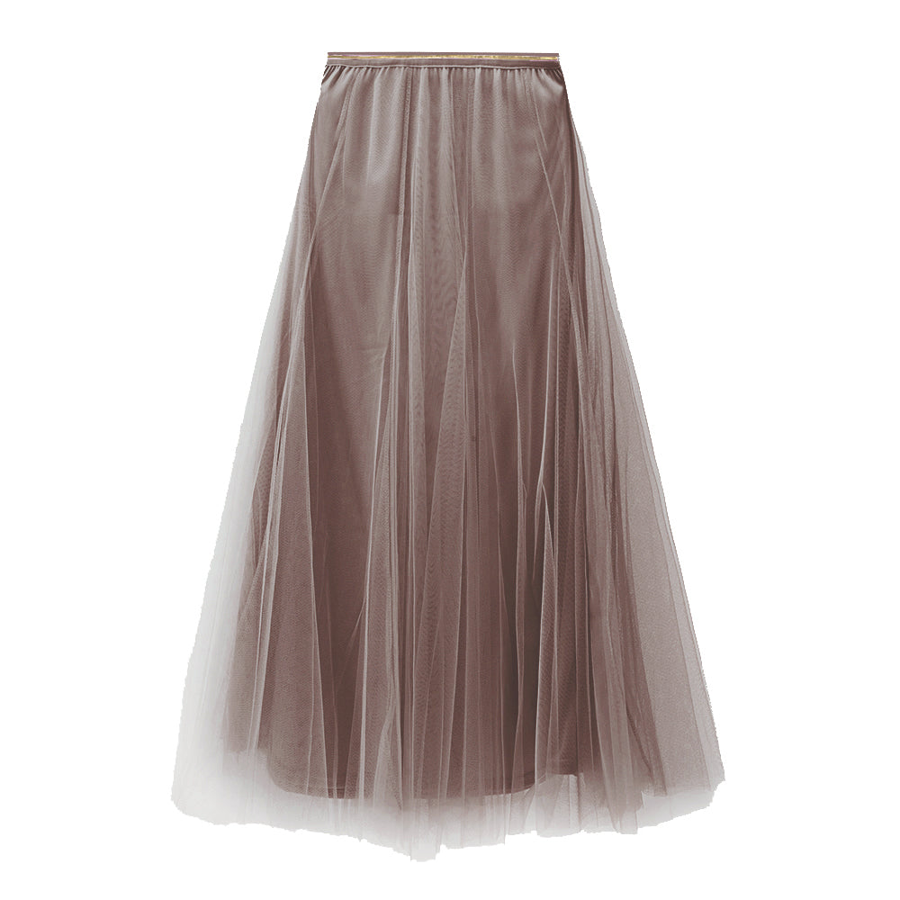 White Leaf Tulle Skirt