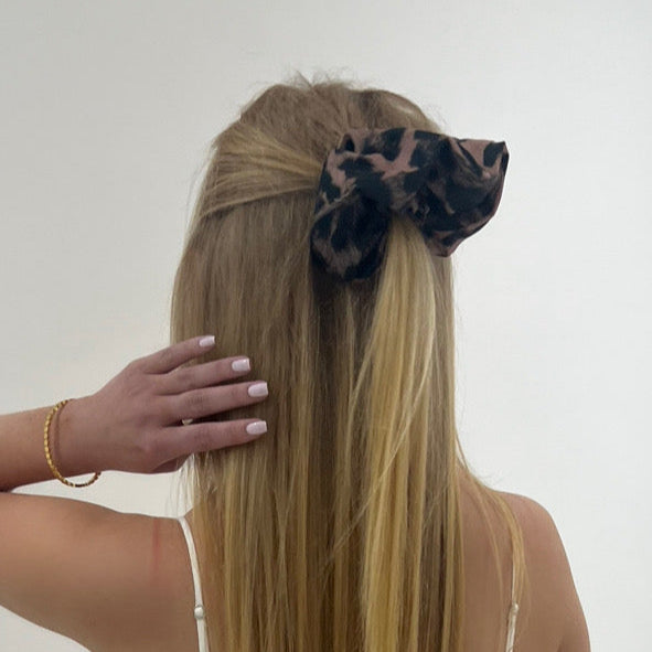 White Leaf Extra Large Silky Scrunchie