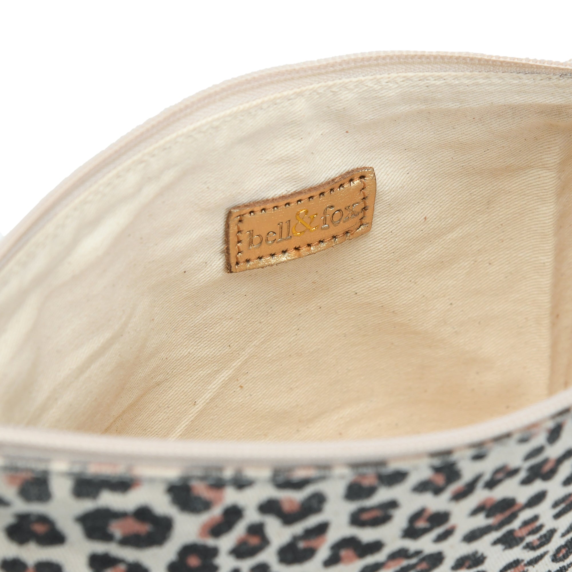 Lily Leopard Print Canvas Pouch Bag