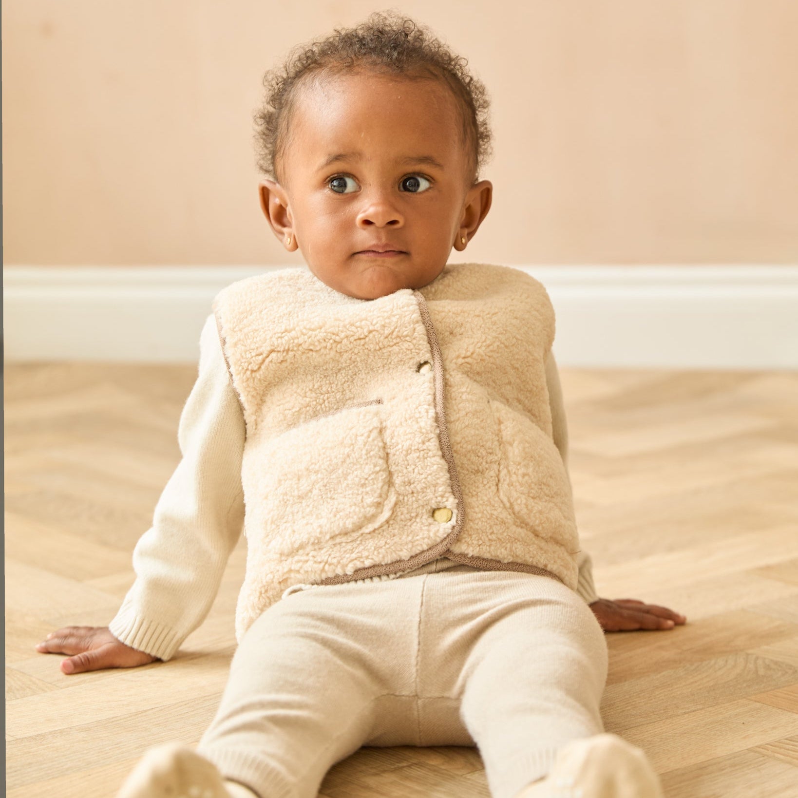 Chalk Mini Lamb Gilet