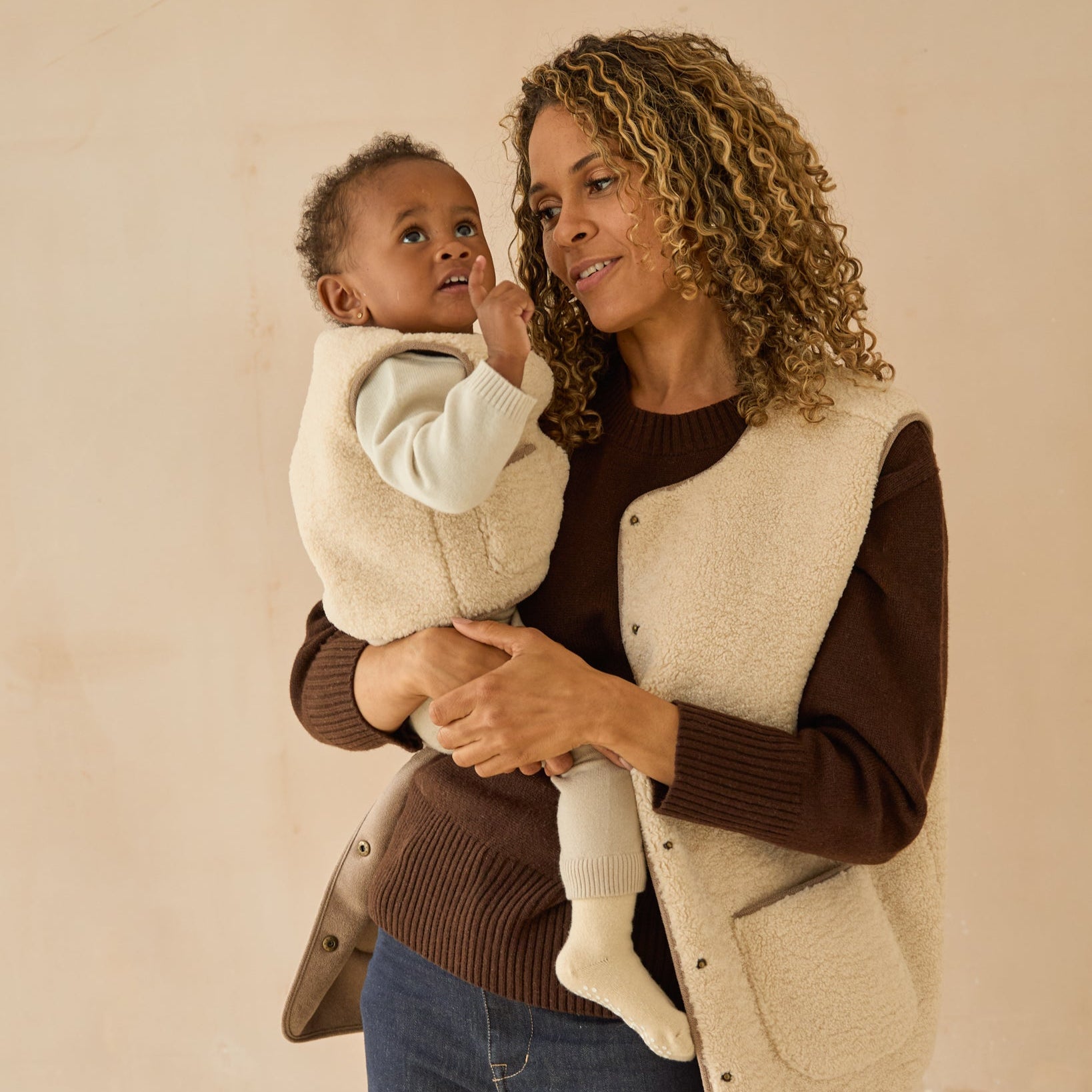 Chalk Mini Lamb Gilet