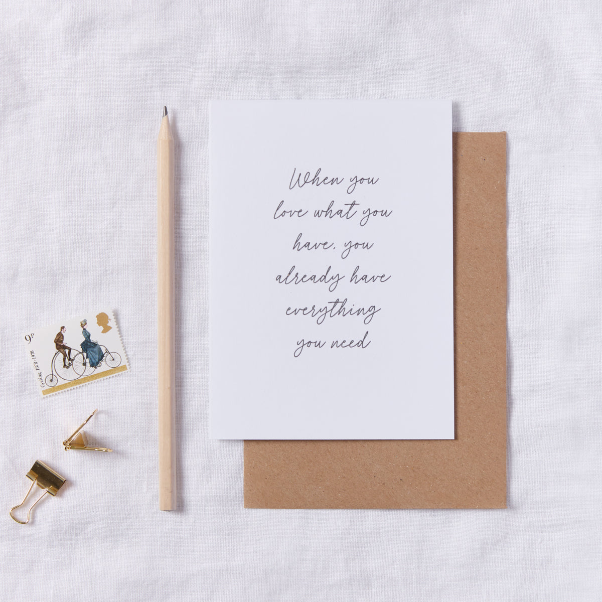 Love Slogan Greetings Card