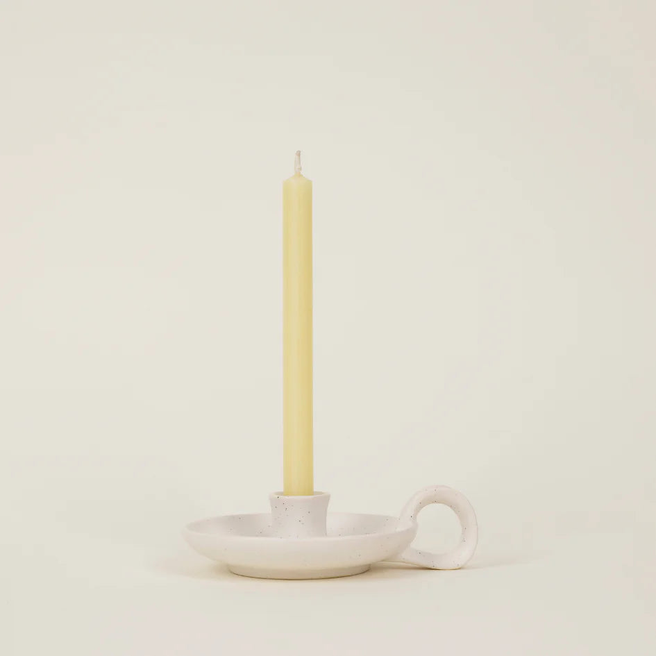 St Eval Speckle Candle Holder with Handle