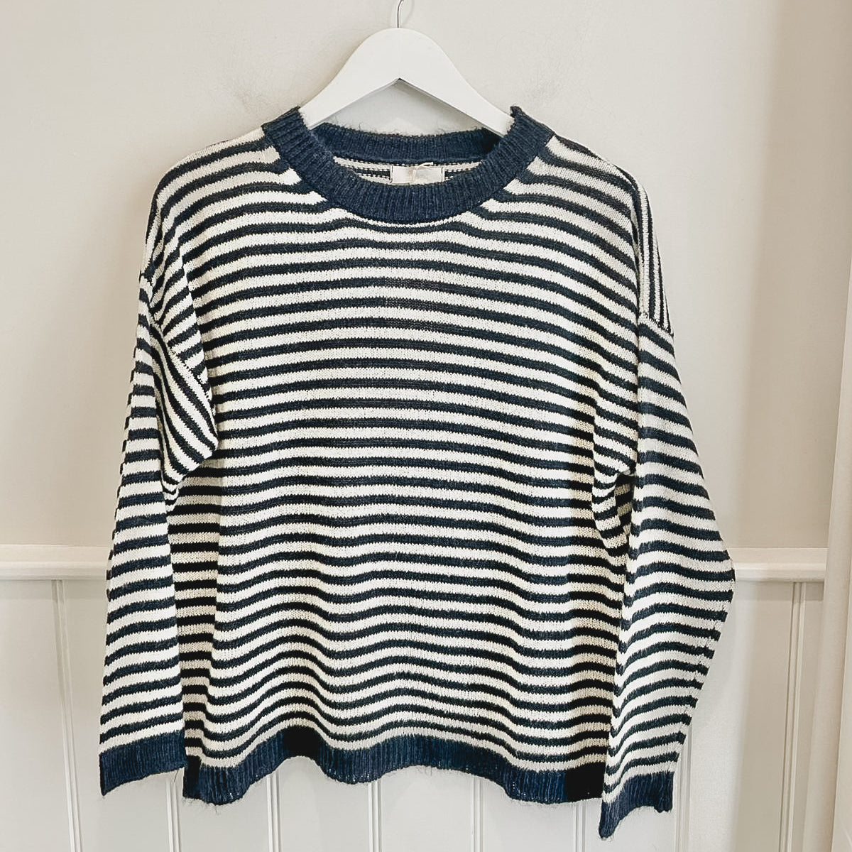 Brielle Striped Italian Wool Blend Jumper