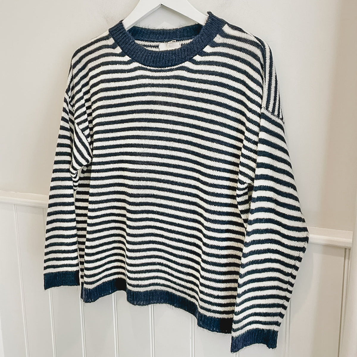 Brielle Striped Italian Wool Blend Jumper