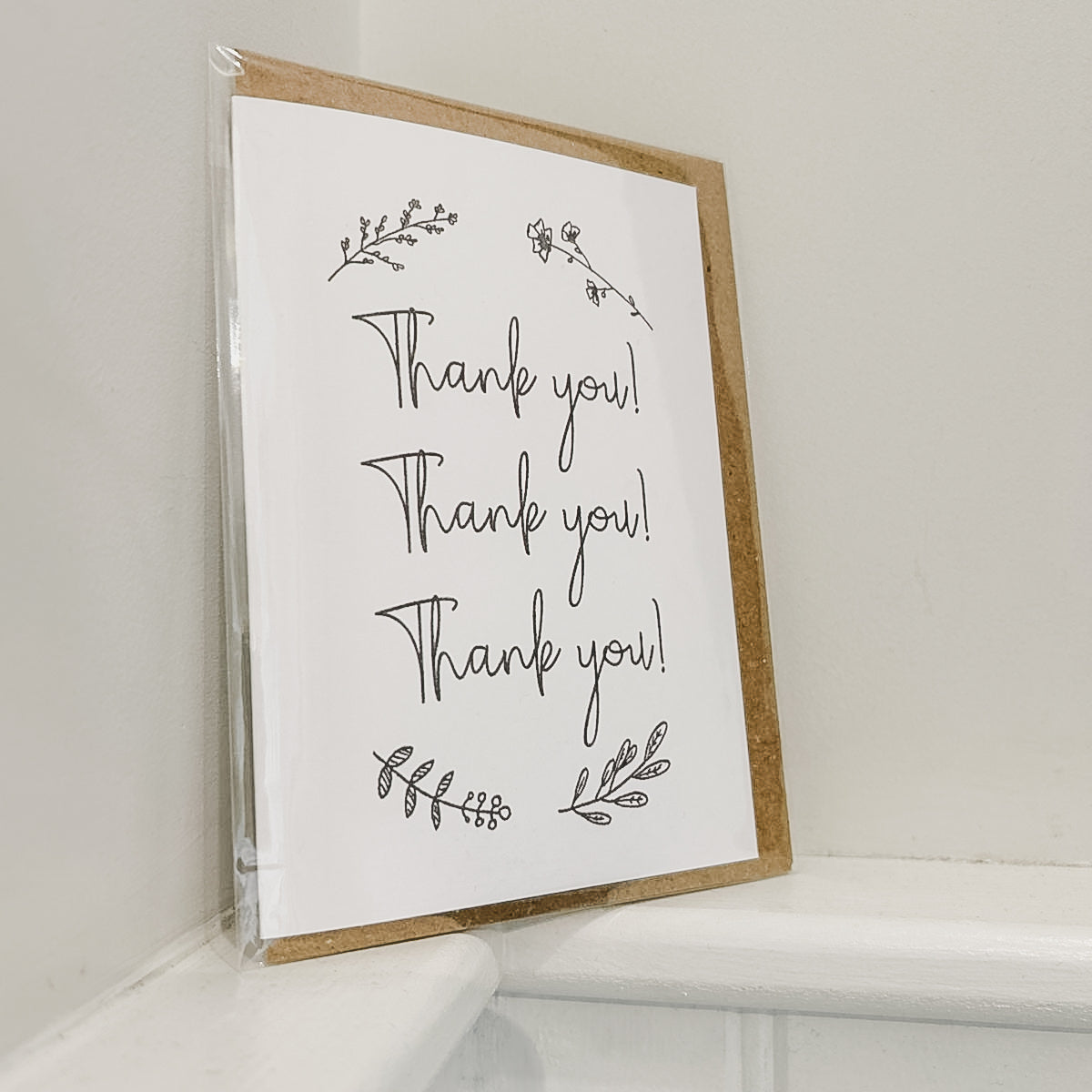 Floral 'Thank You' Greetings Card