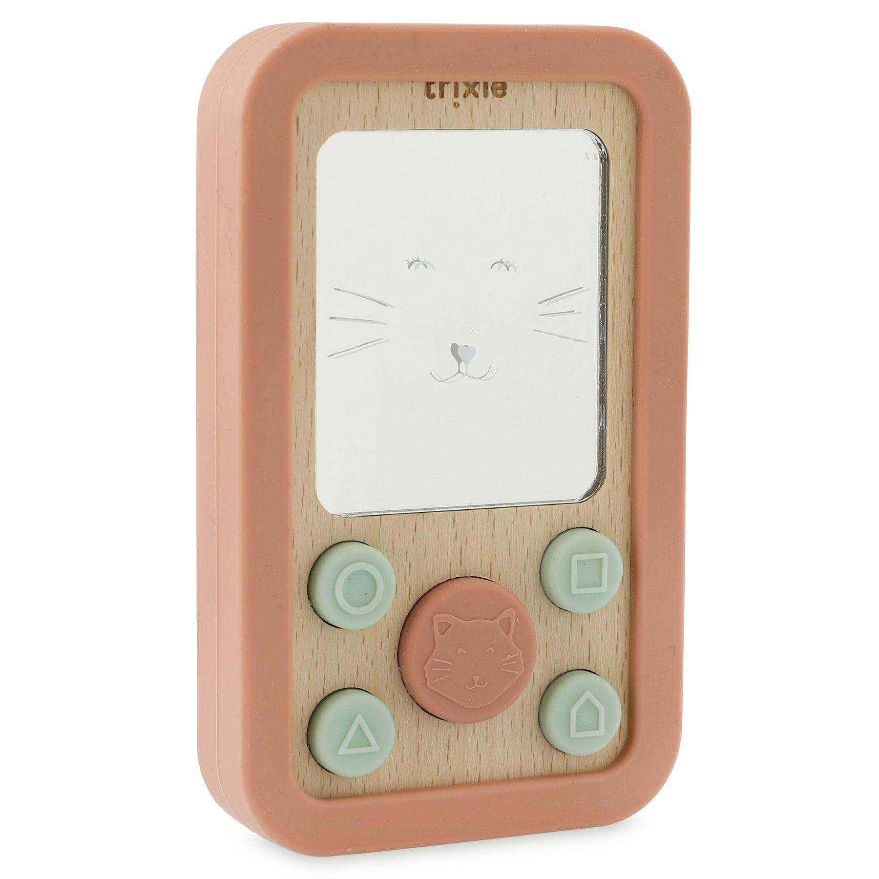 Mrs Cat Wooden Silicone Baby Phone