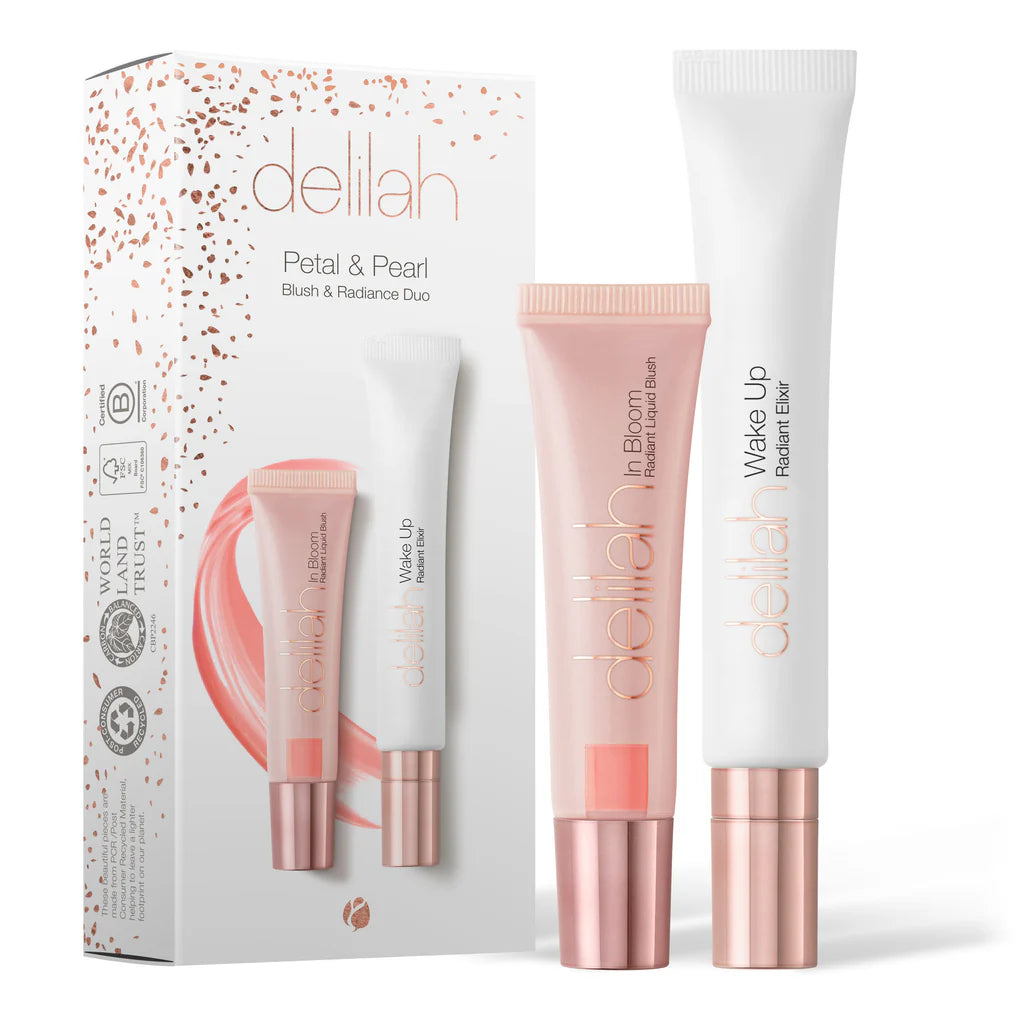 Delilah Cosmetics - Petal & Pearl - Blush & Radiance Duo