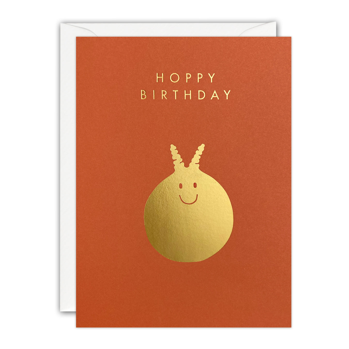 Gold Space Hopper Mini Birthday Card