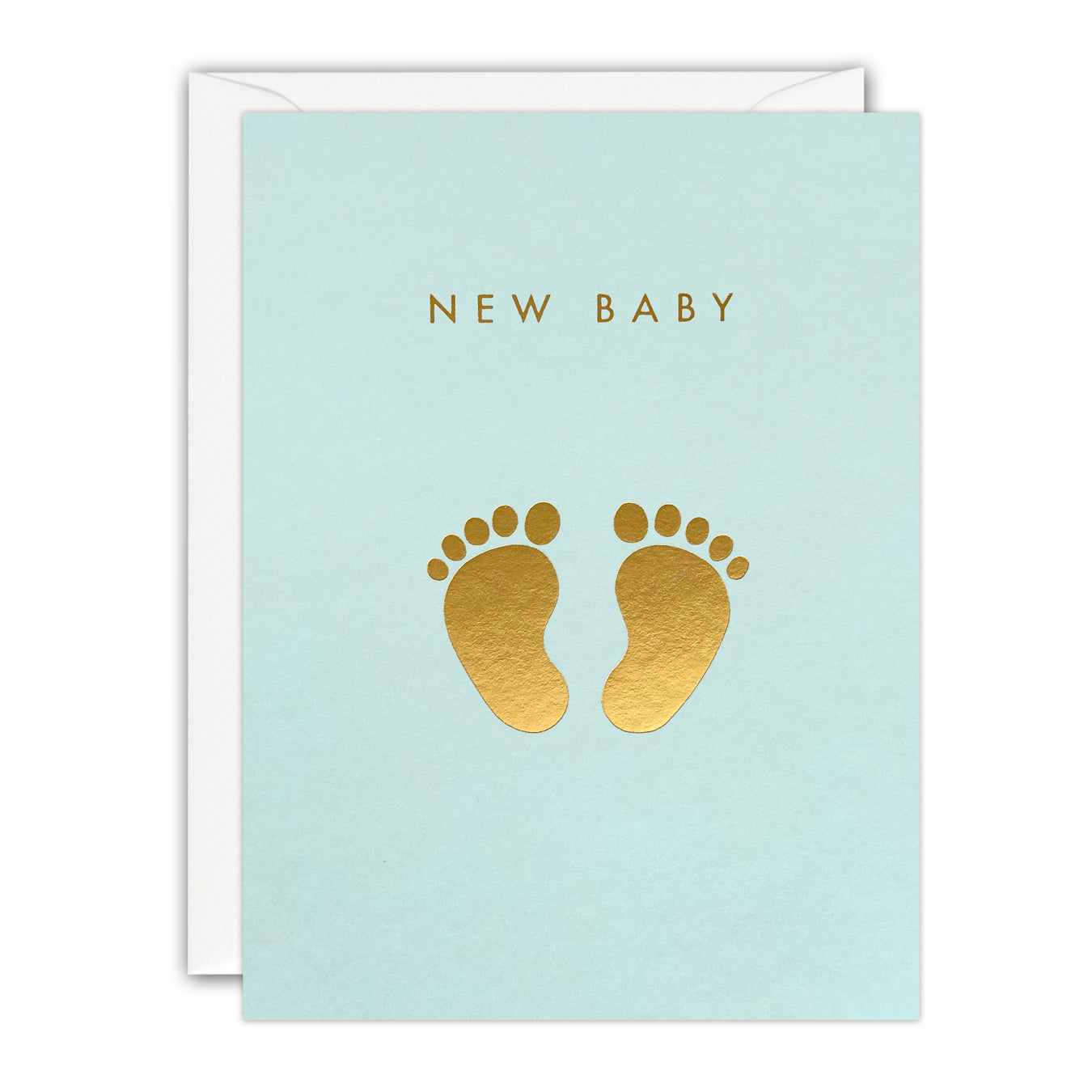 Gold Feet Mini New Baby Card