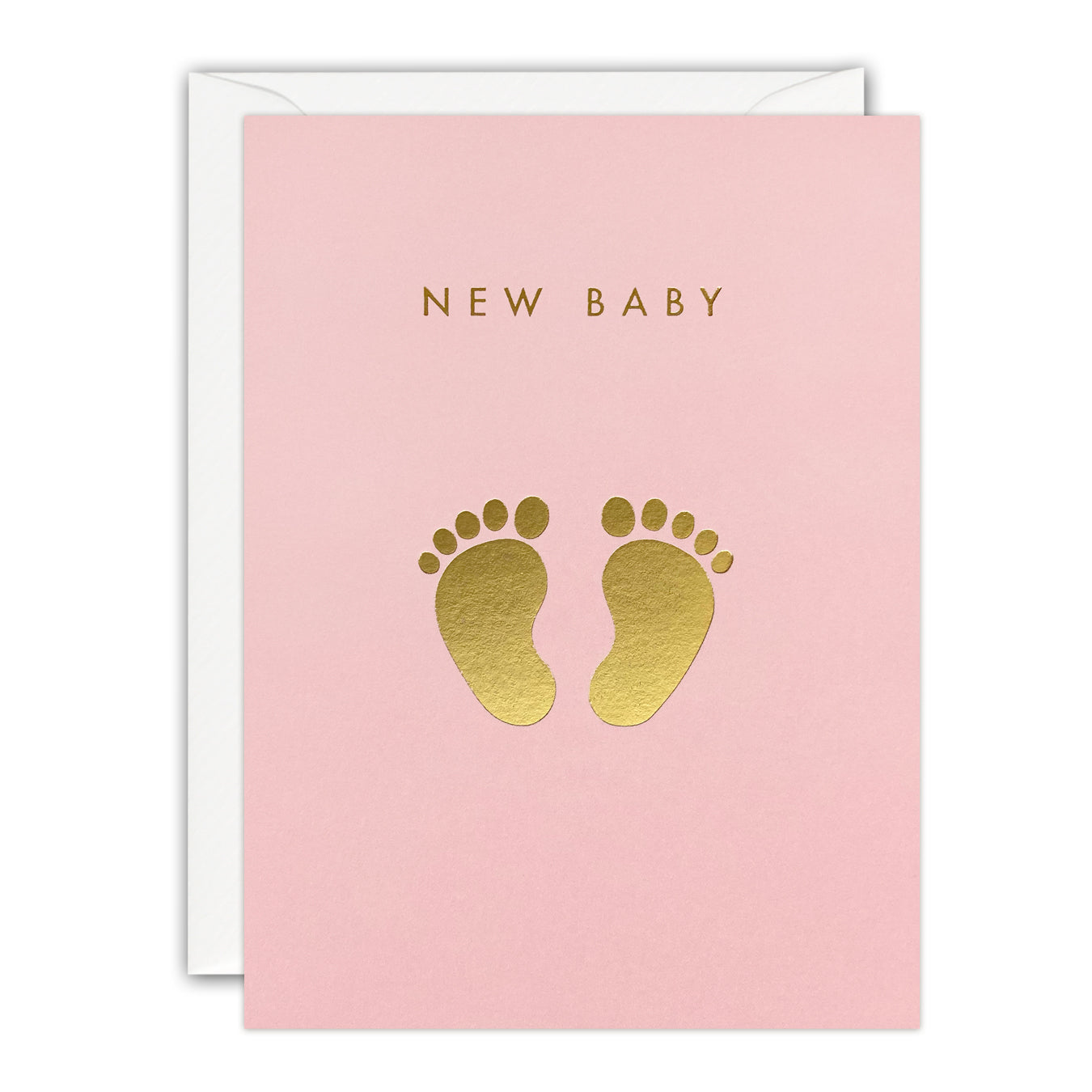 Gold Feet Mini New Baby Card