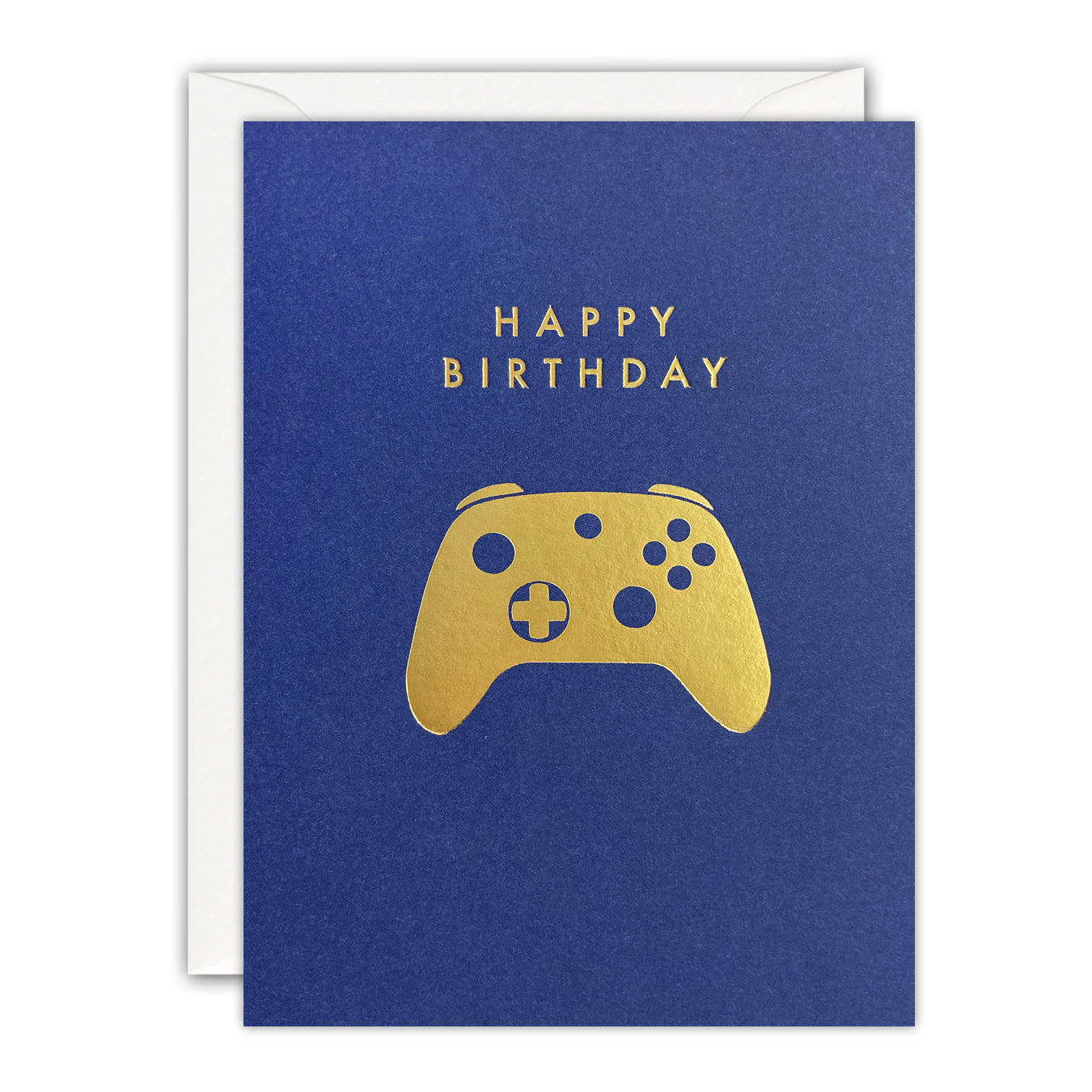 Gold Game Controller Mini Birthday Card