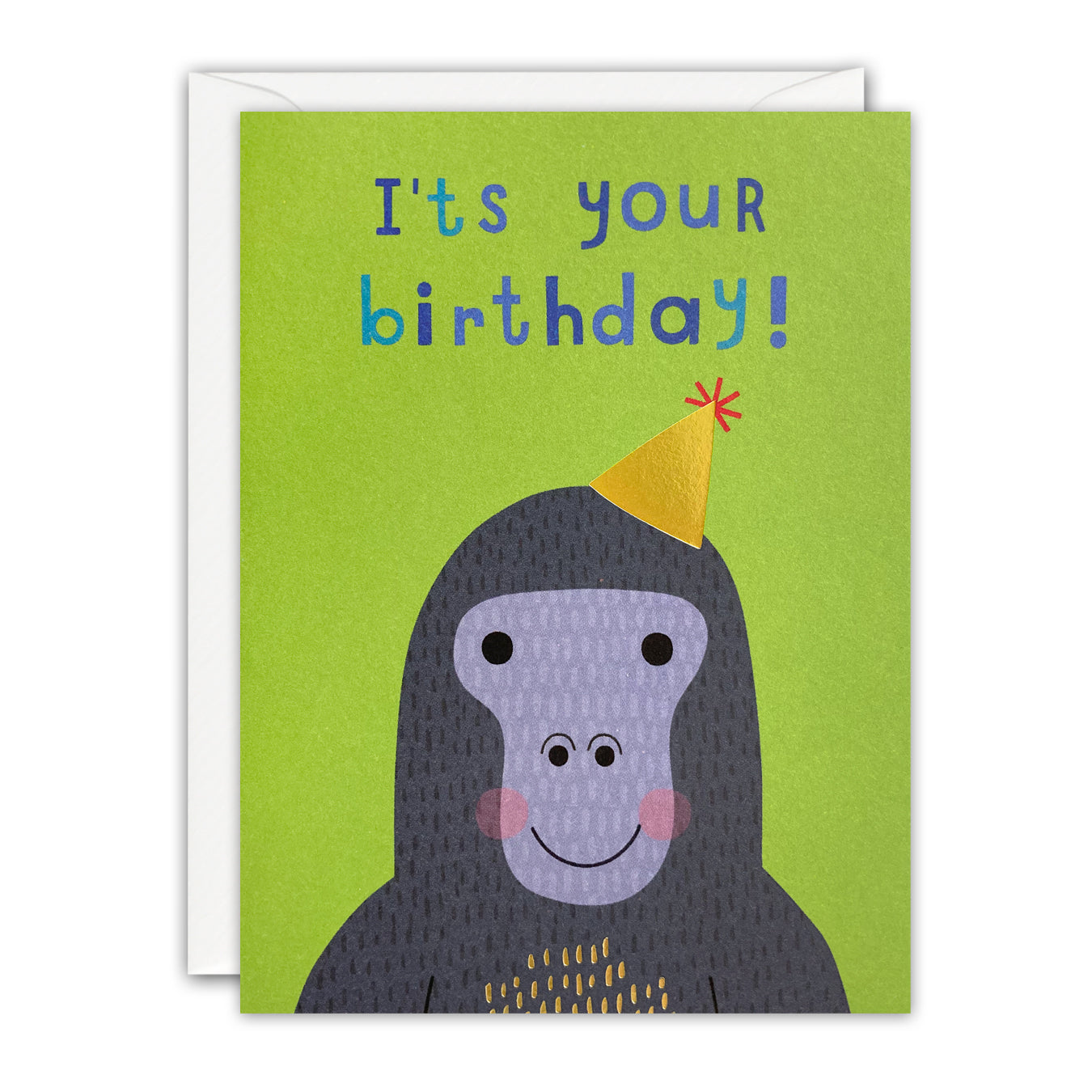 Gorilla Mini Birthday Card