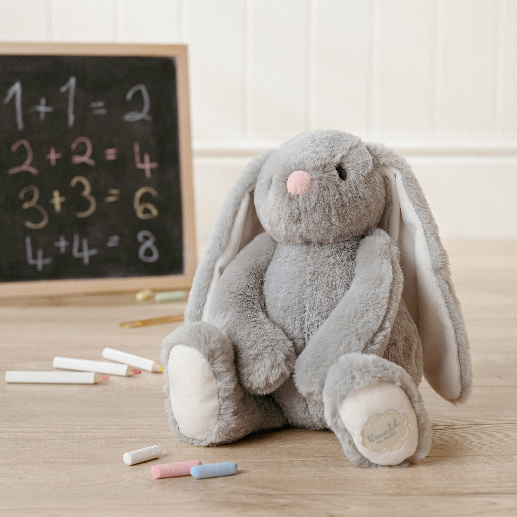 Ronald The Classical Plush Grey Bunny