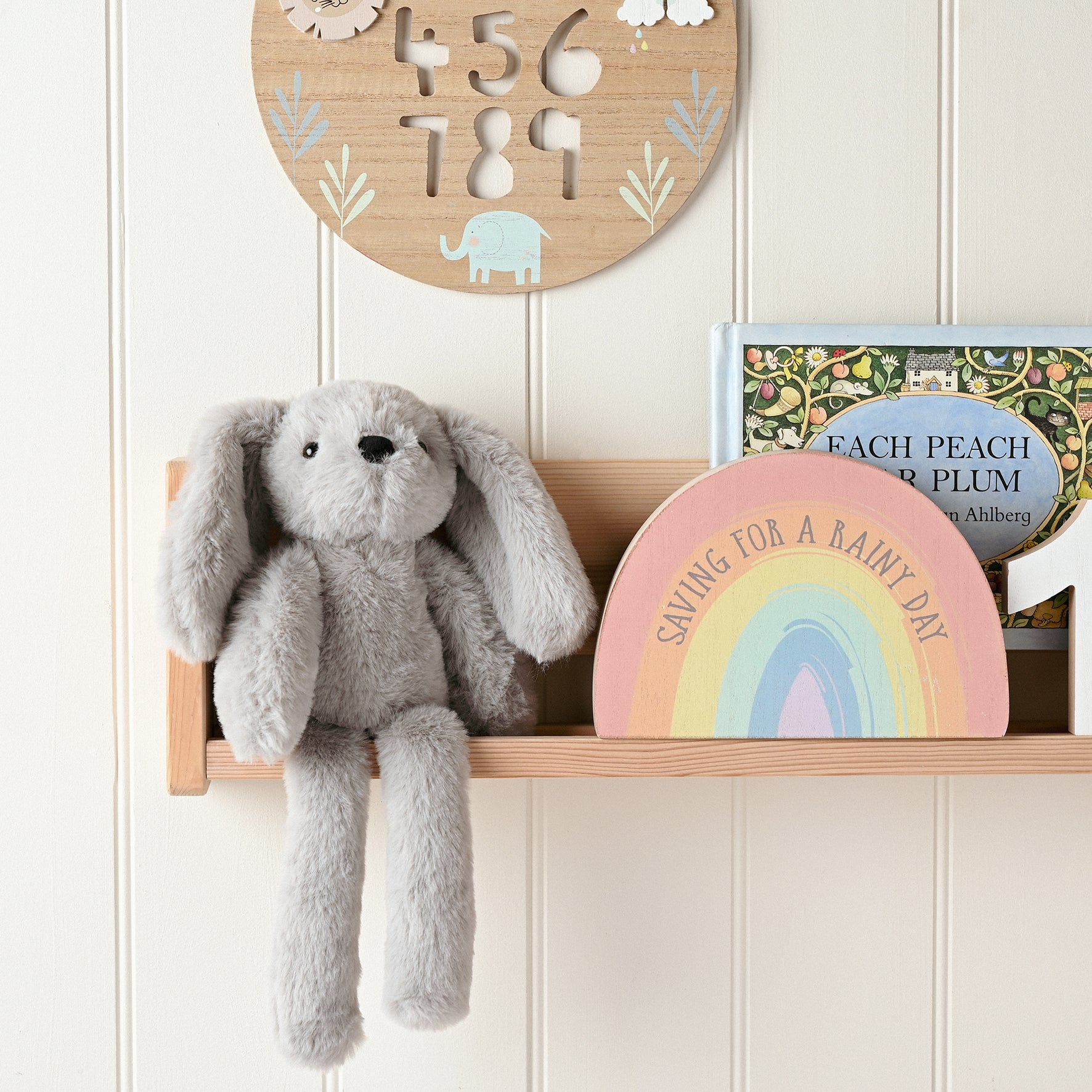 Theo The Plush Long Leg Grey Bunny