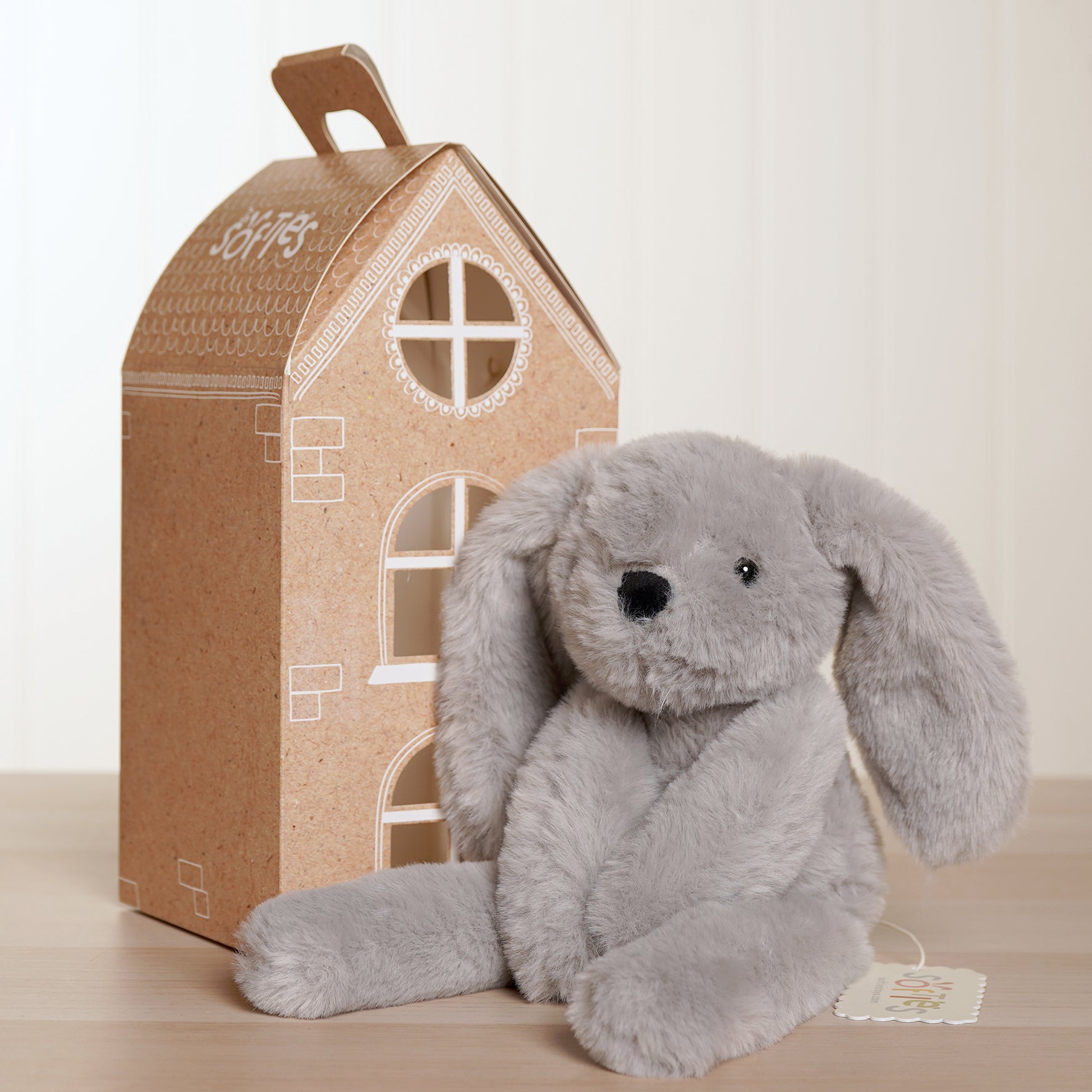 Theo The Plush Long Leg Grey Bunny