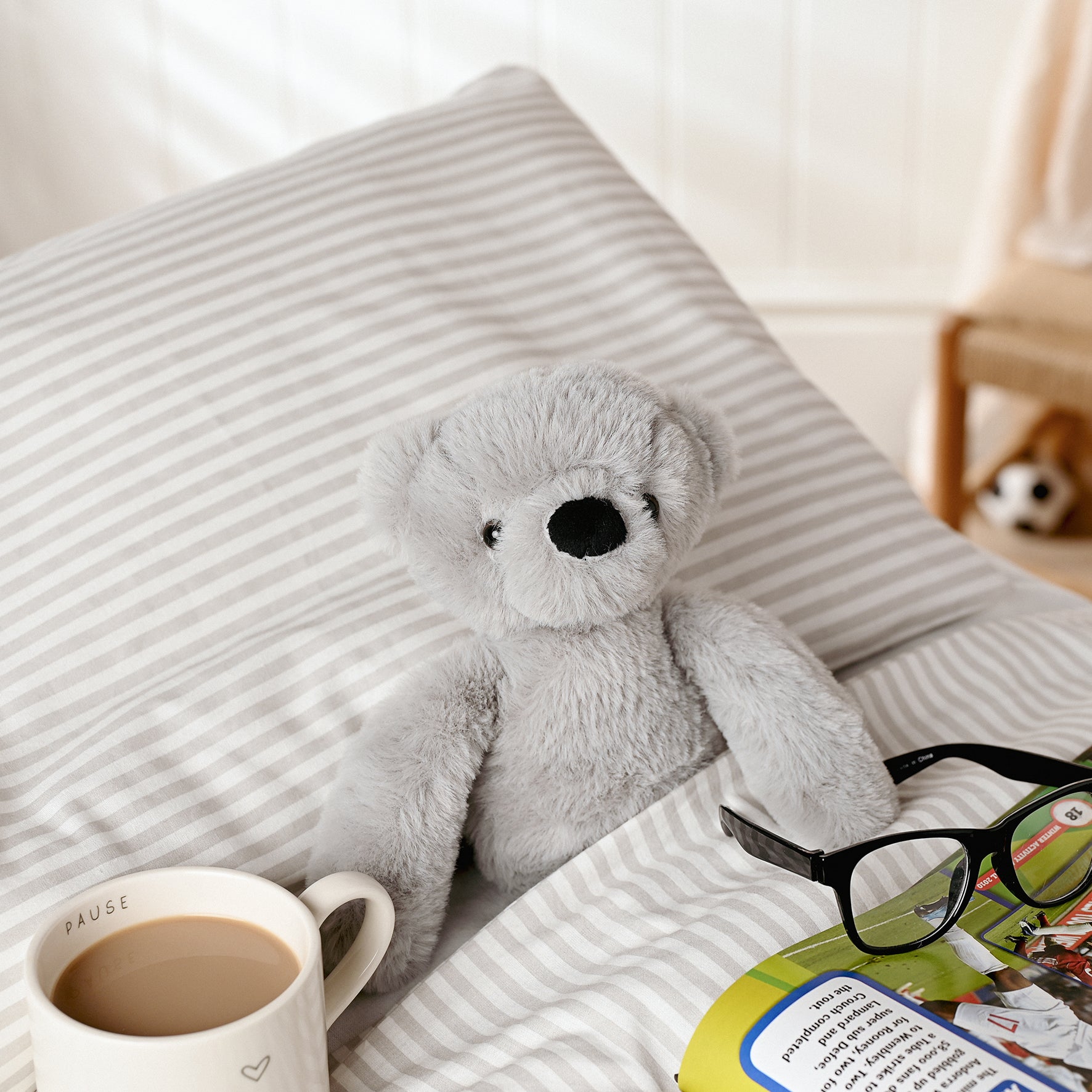 Ste The Plush Long Leg Grey Teddy Bear