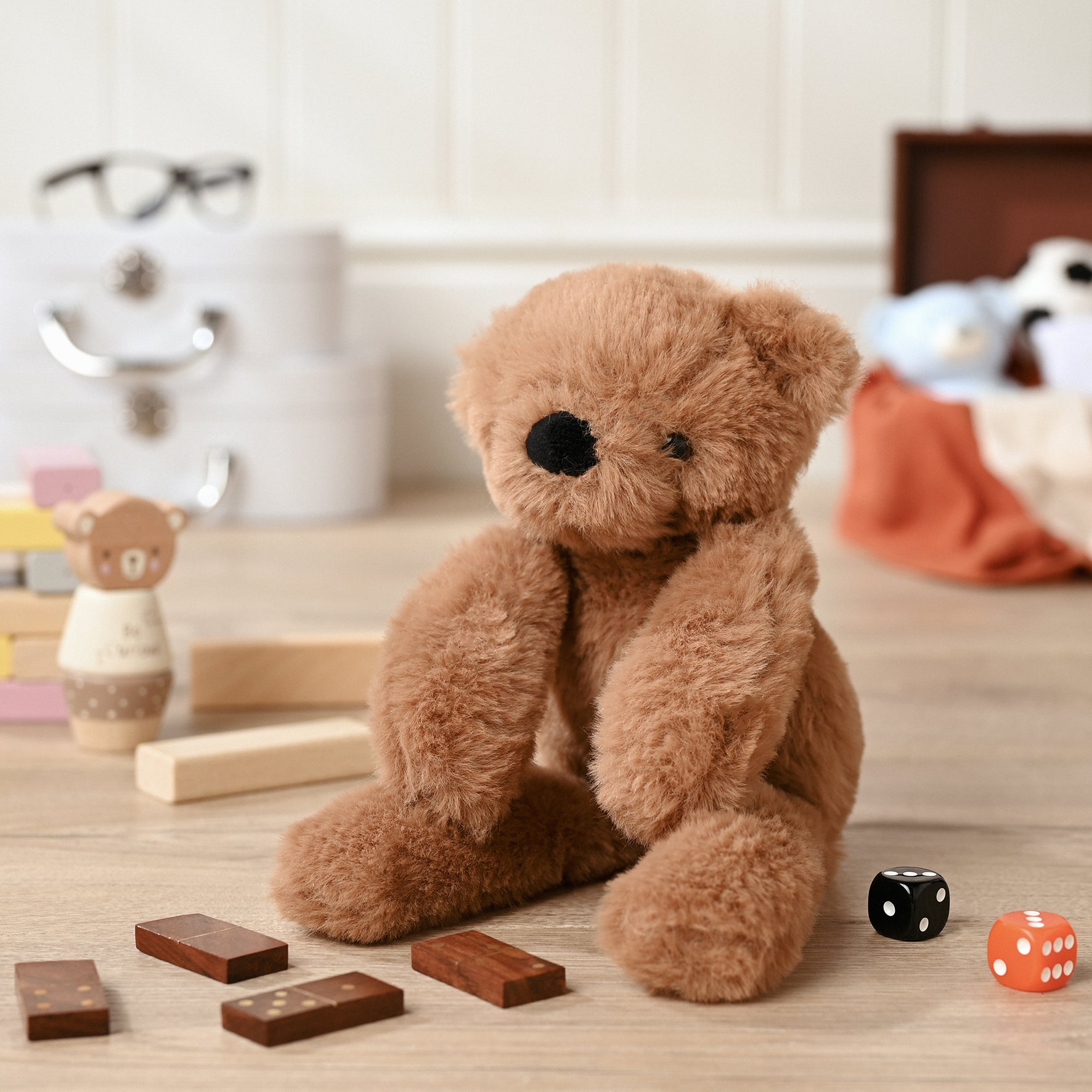 Hampton The Plush Long Leg Dark Brown Teddy Bear