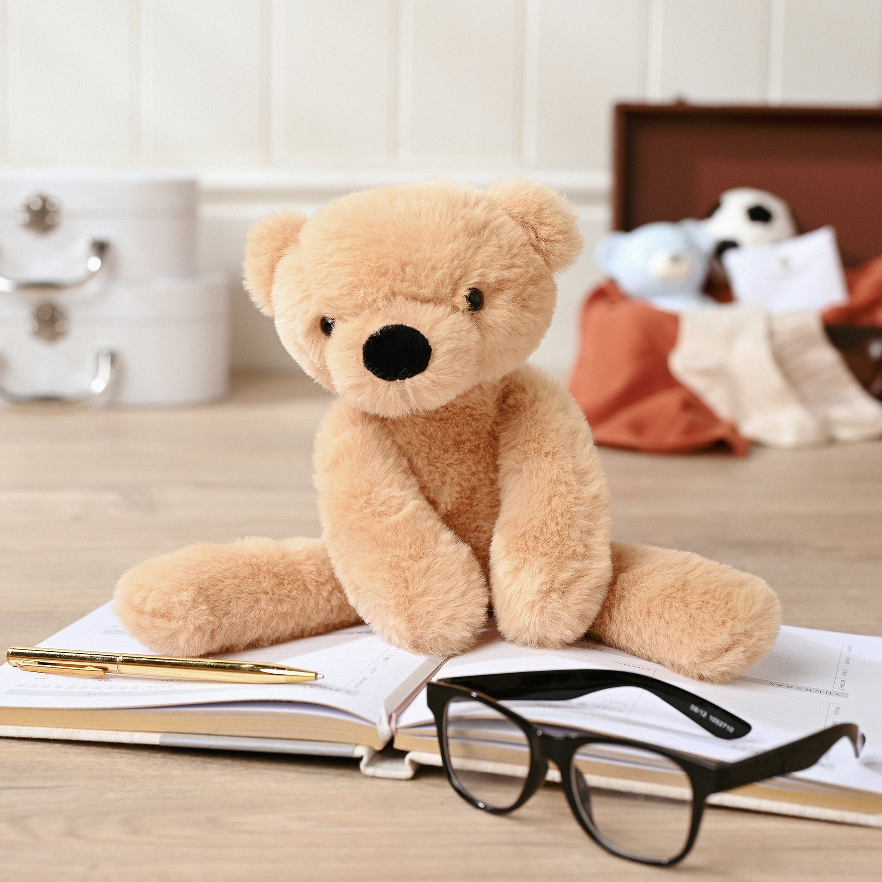 Hudson The Plush Long Leg Light Brown Teddy Bear