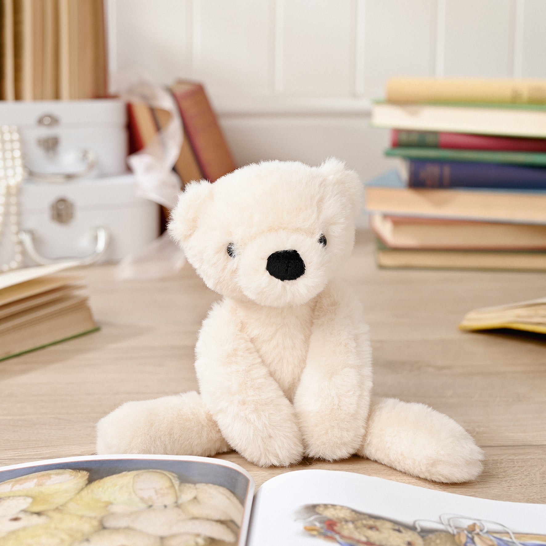 Lola The Long Leg Plush Cream Teddy Bear
