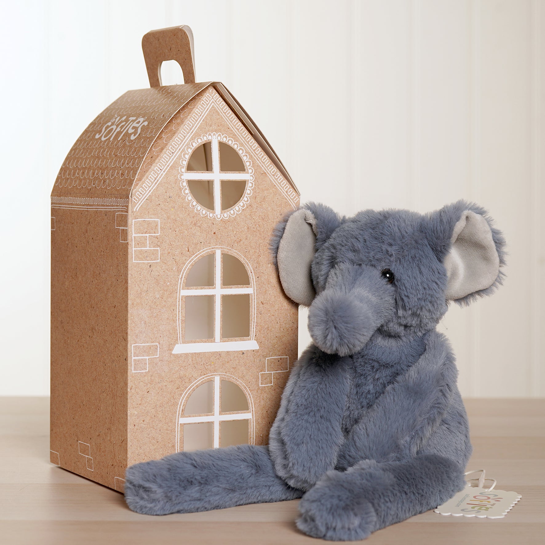George The Plush Long Leg Petrol Elephant