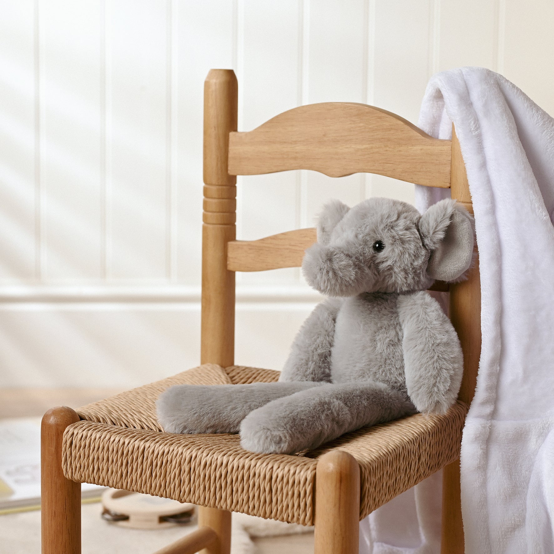 Nelly The Plush Long Leg Grey Elephant
