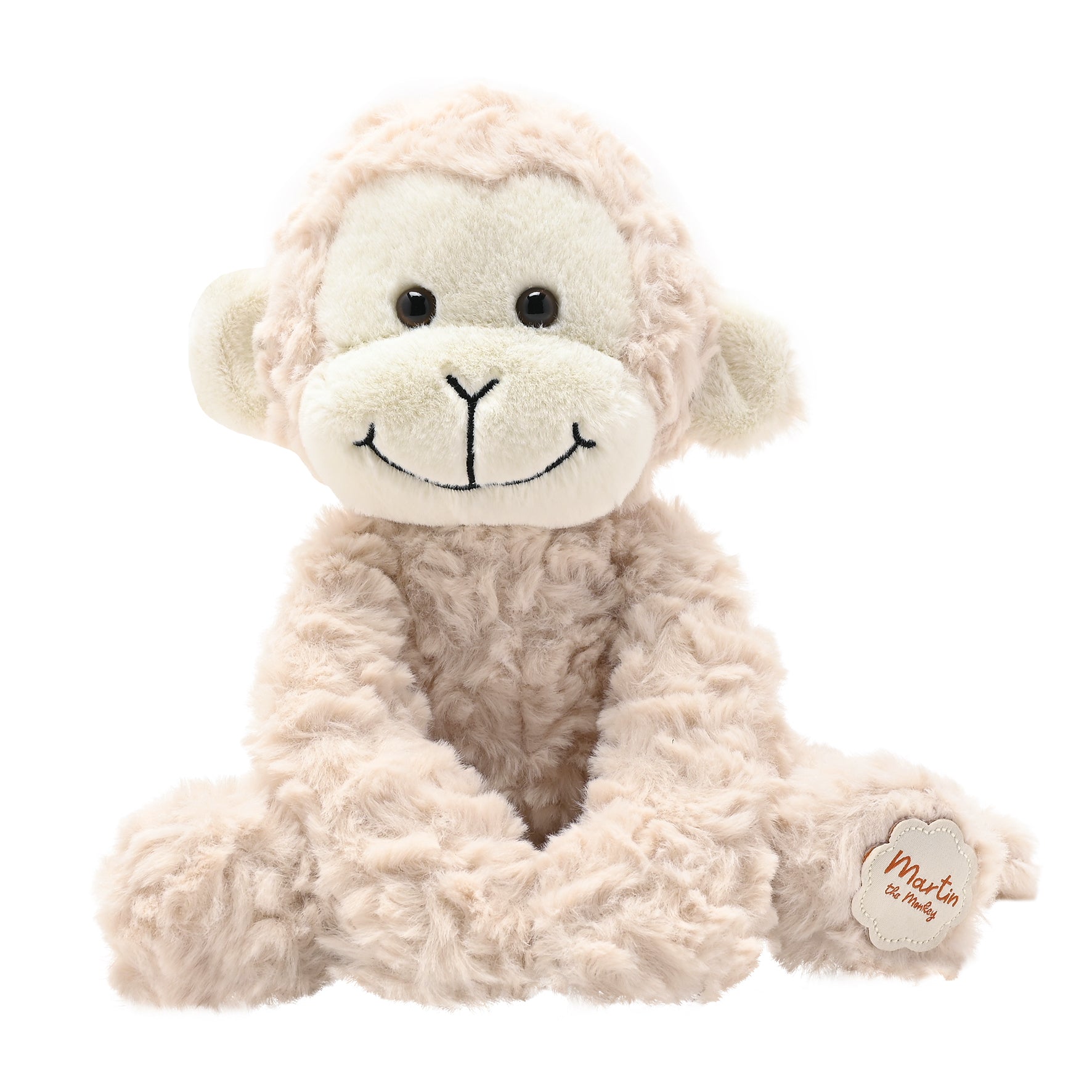 Martin The Plush Sitting Light Brown Monkey