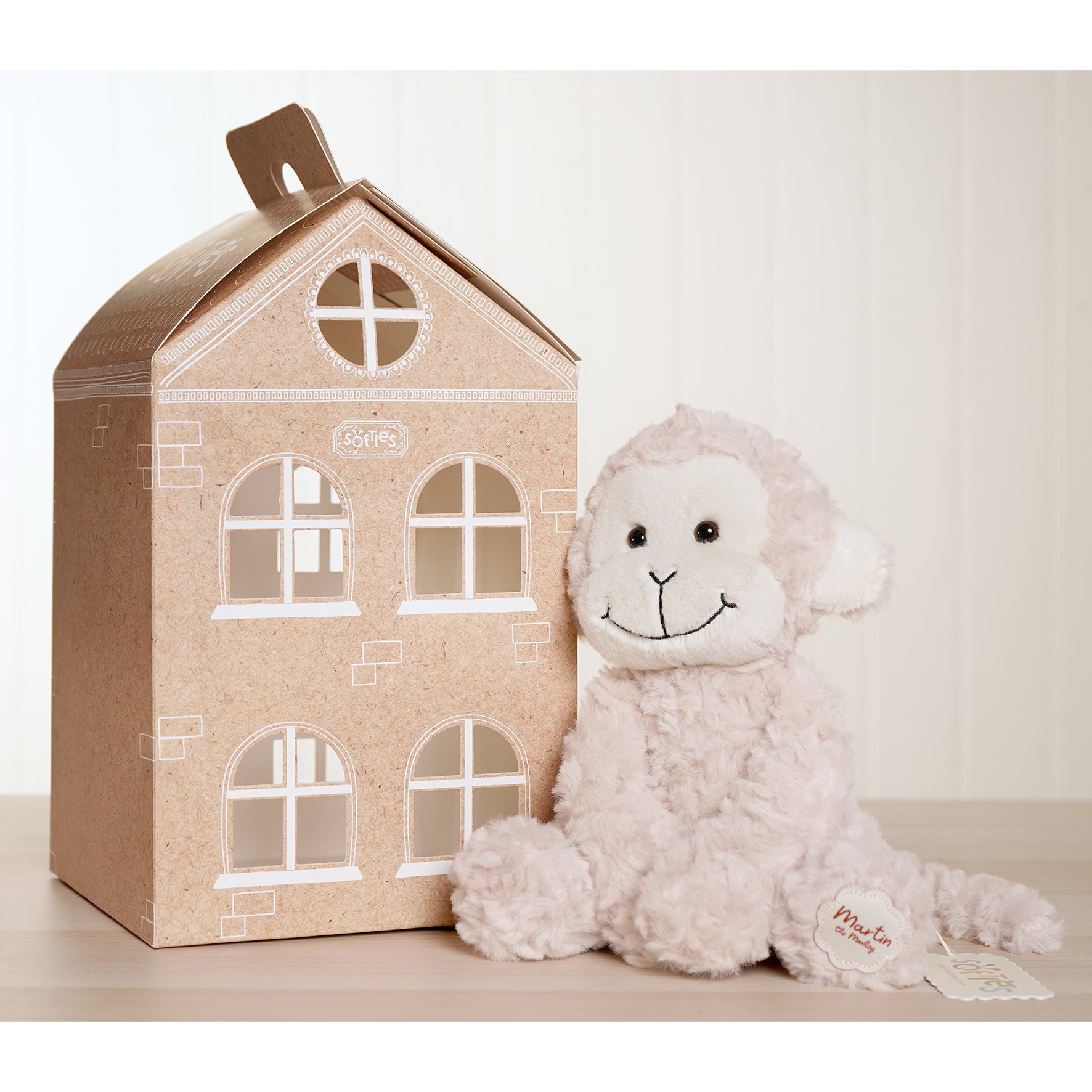 Martin The Plush Sitting Light Brown Monkey