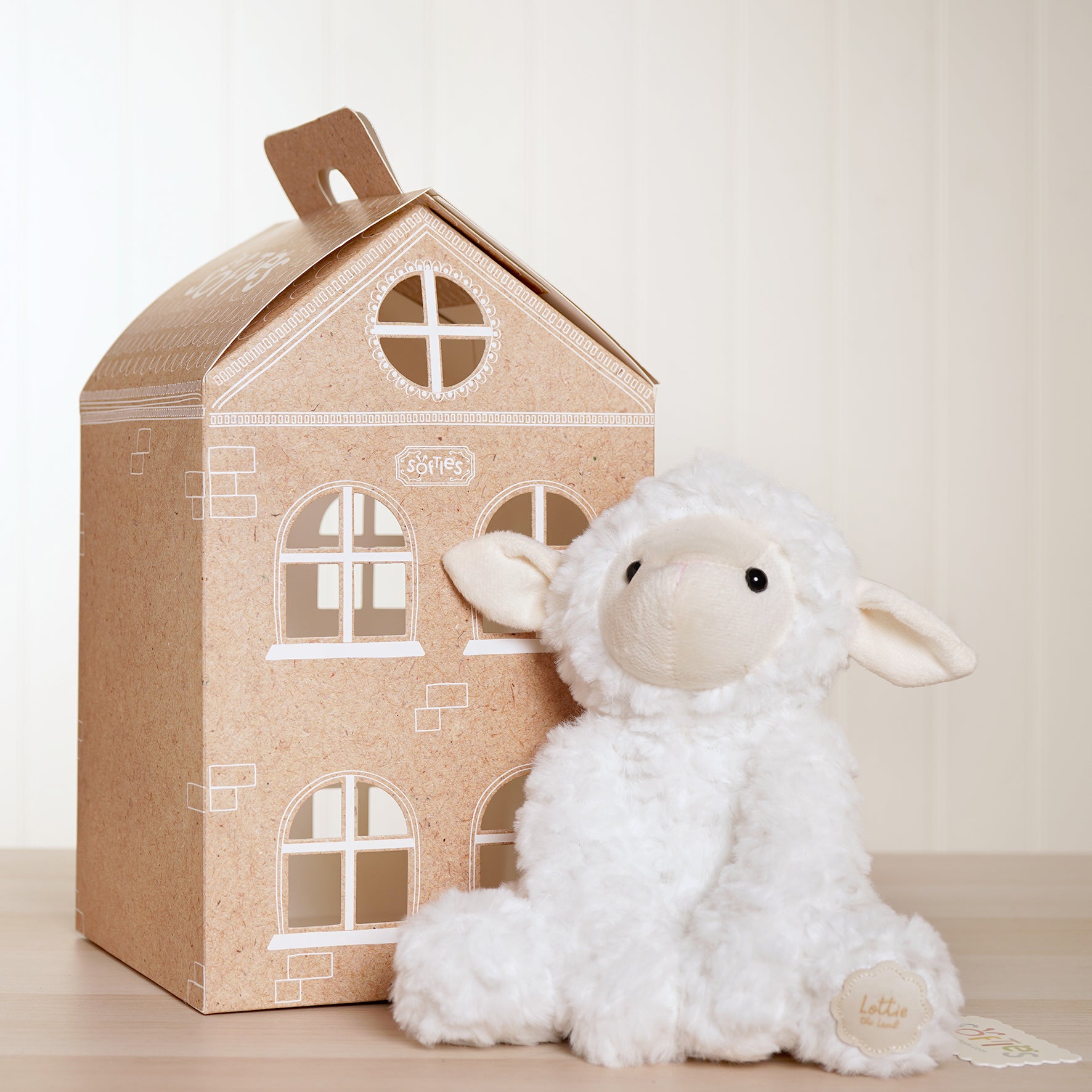 Lottie The Plush Sitting White Lamb