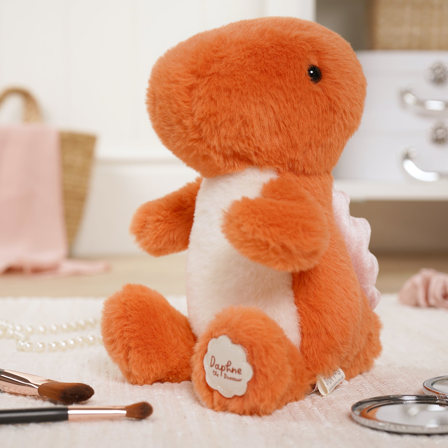 Daphne The Plush Sitting Orange Dinosaur