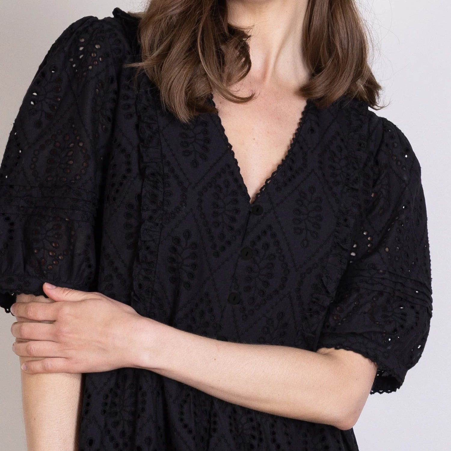 Broderie Anglais Midi Dress