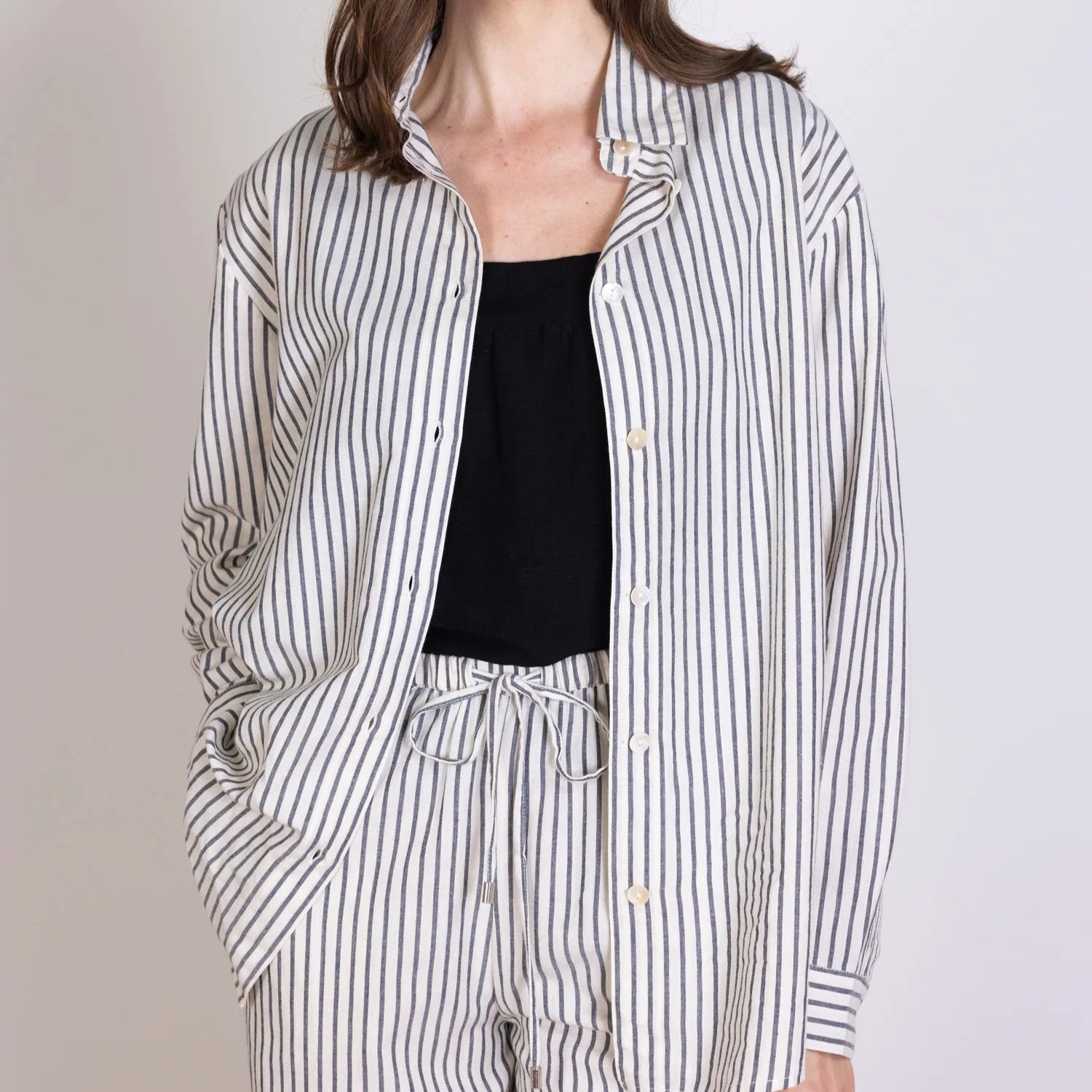 Striped Cotton Oversized Shirt