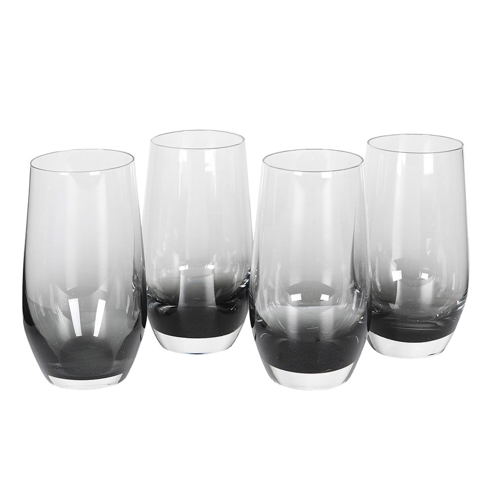 Set of 4 Smoked Hi-Ball Wine Glasses