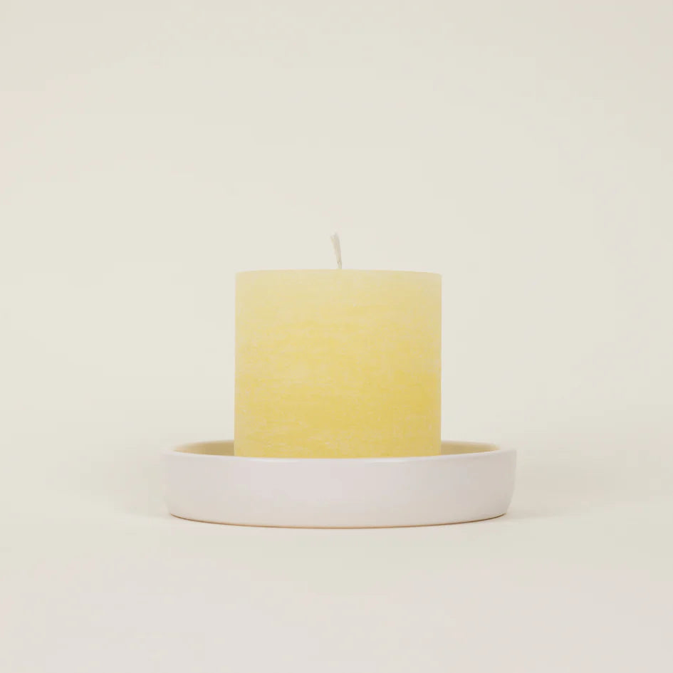 St Eval Chalk Candle Plate