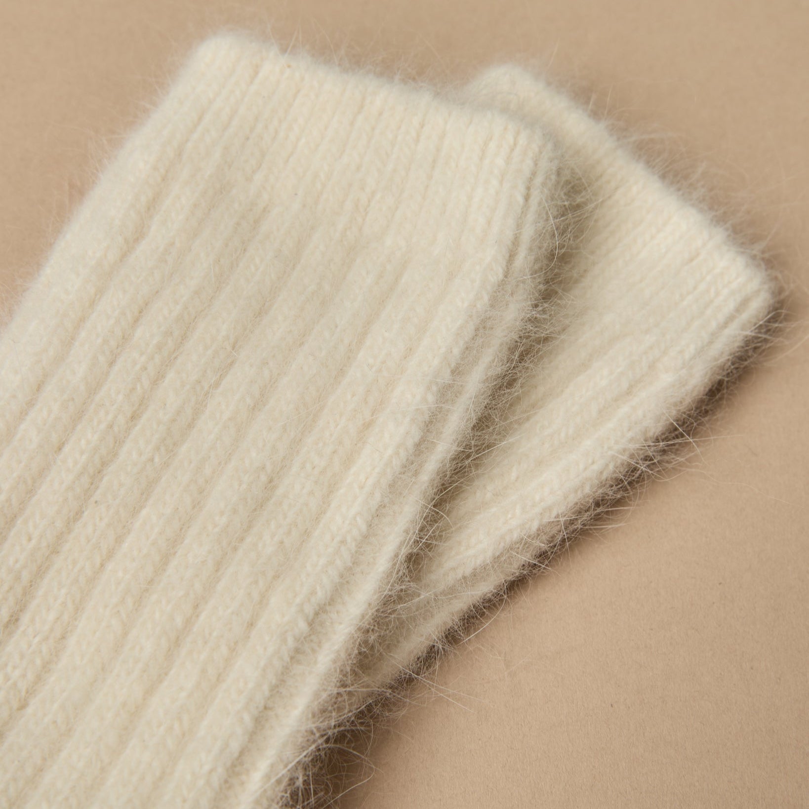 Chalk Soft Angora Sock