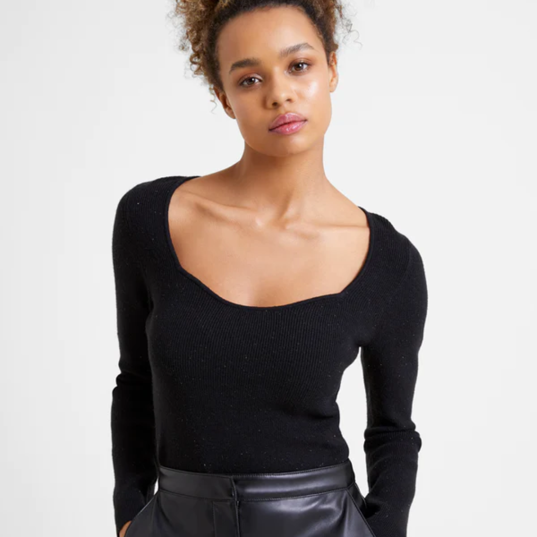 Luxe Sweetheart Neck Knit