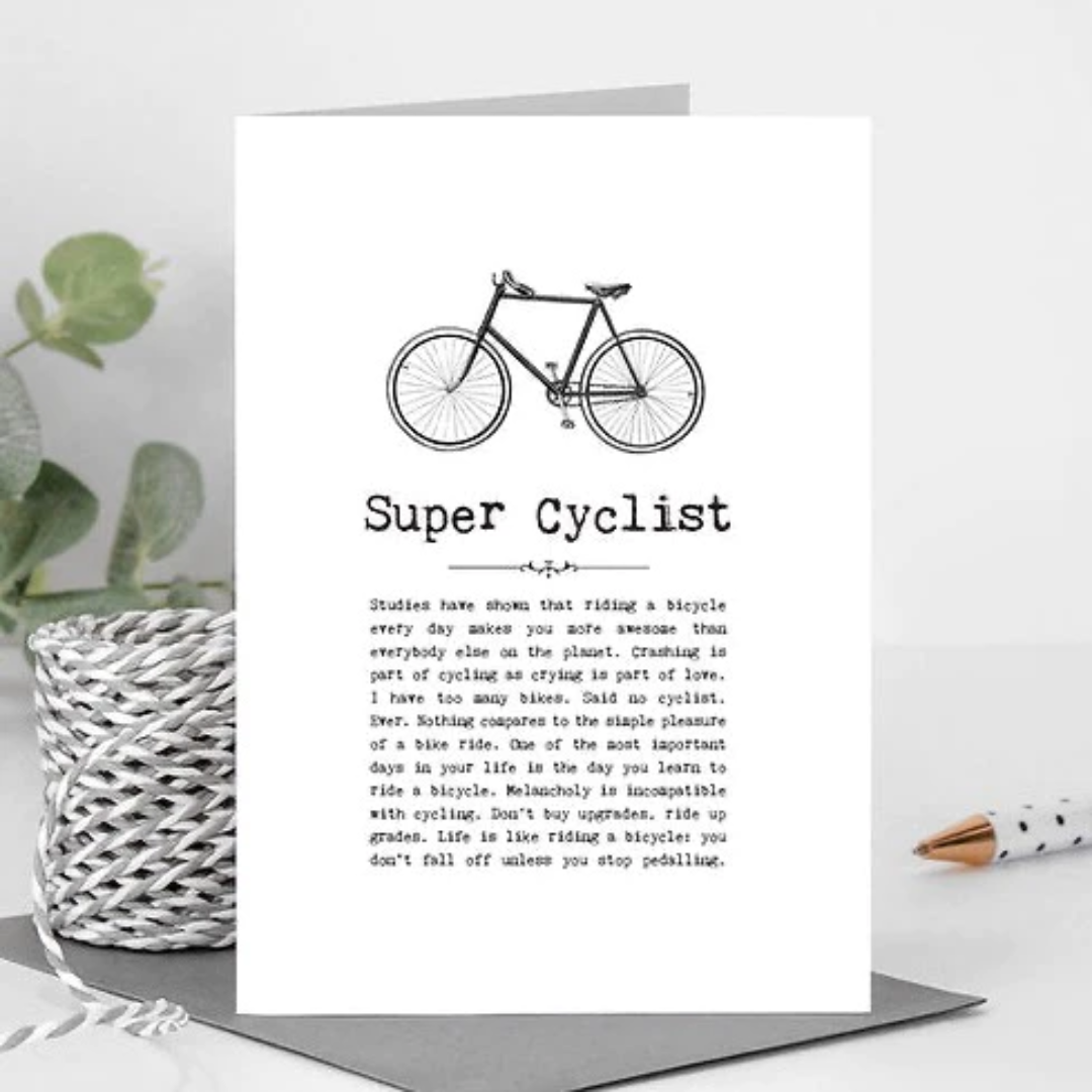 Super Cyclist Greeting Card