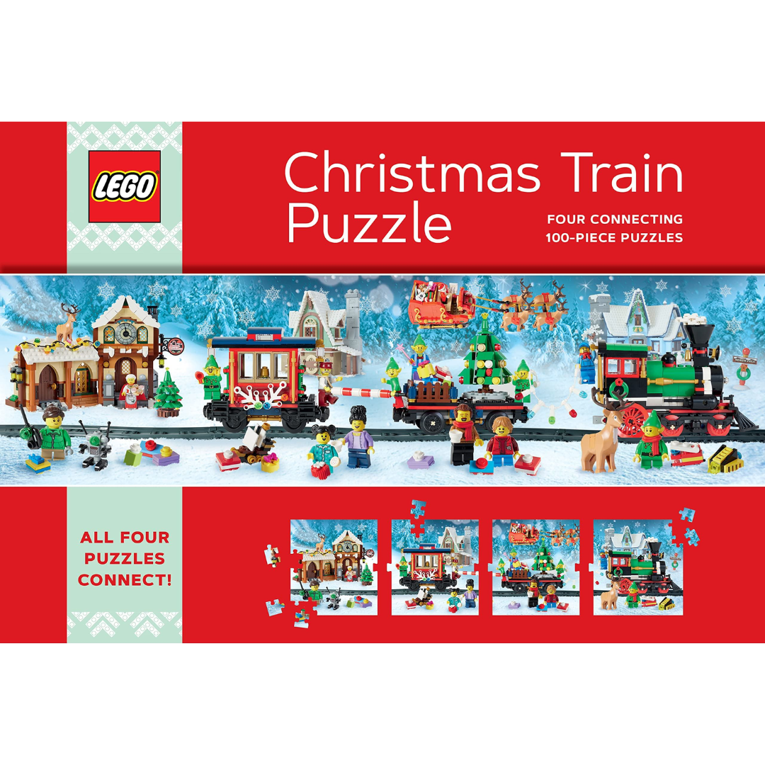 Lego Christmas Train Puzzle (Four 100 Piece Jigsaws)